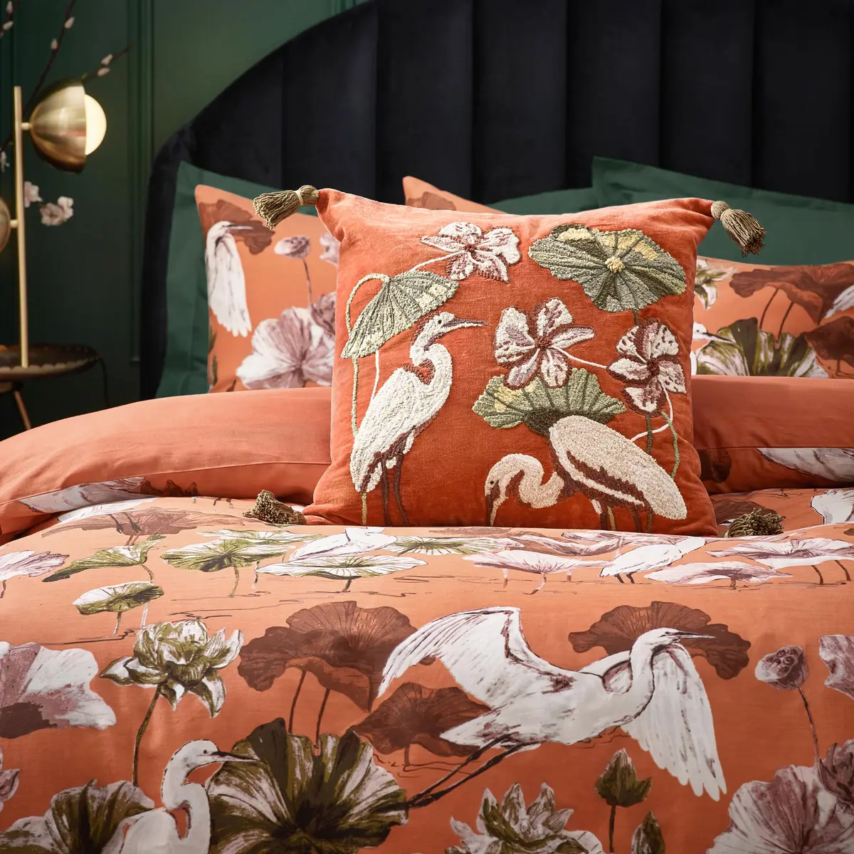 furn. Wylder Tropics Kushiro Single Duvet Set | Tropical Floral Cotton Rich Bedding - view 5