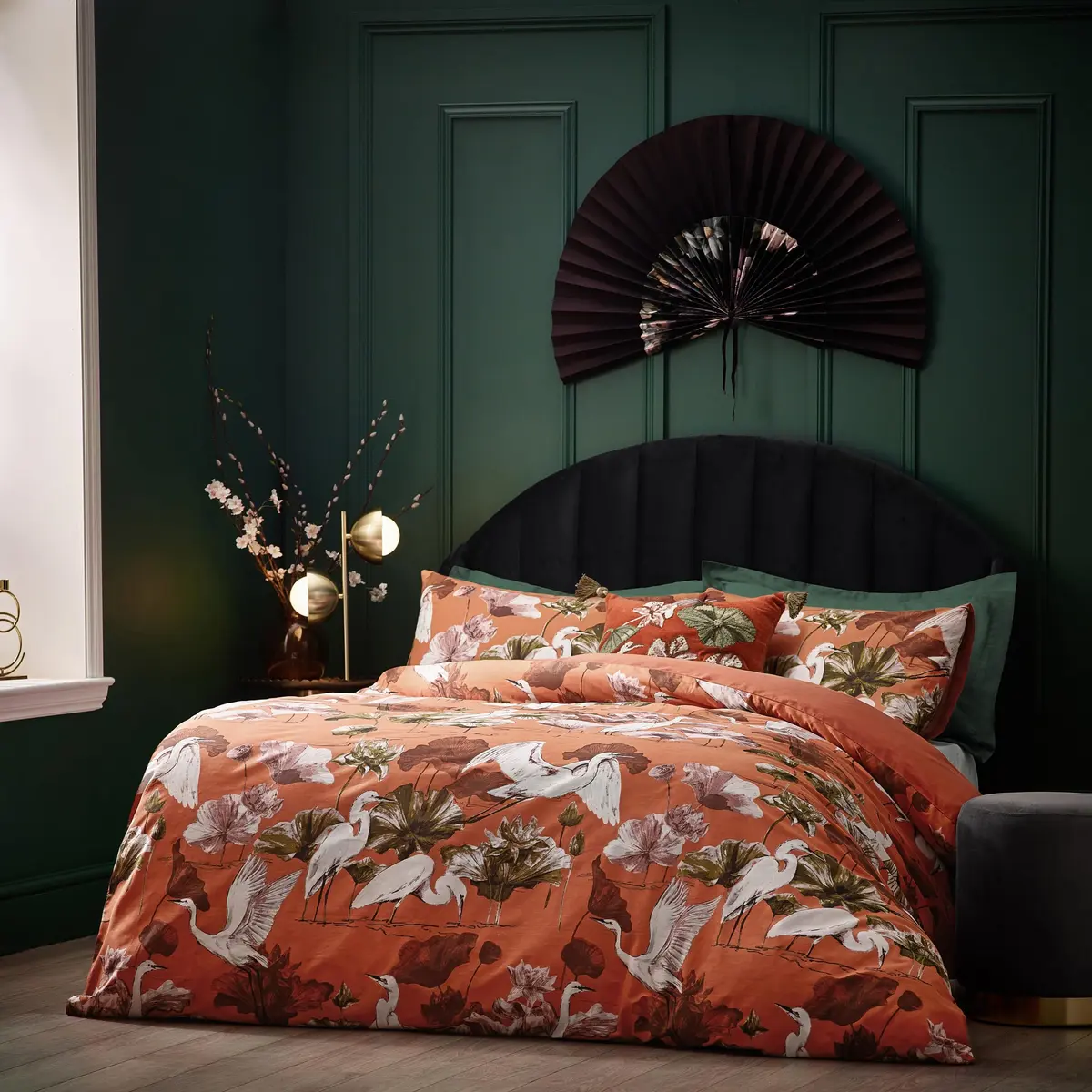 furn. Wylder Tropics Kushiro Single Duvet Set | Tropical Floral Cotton Rich Bedding - view 4
