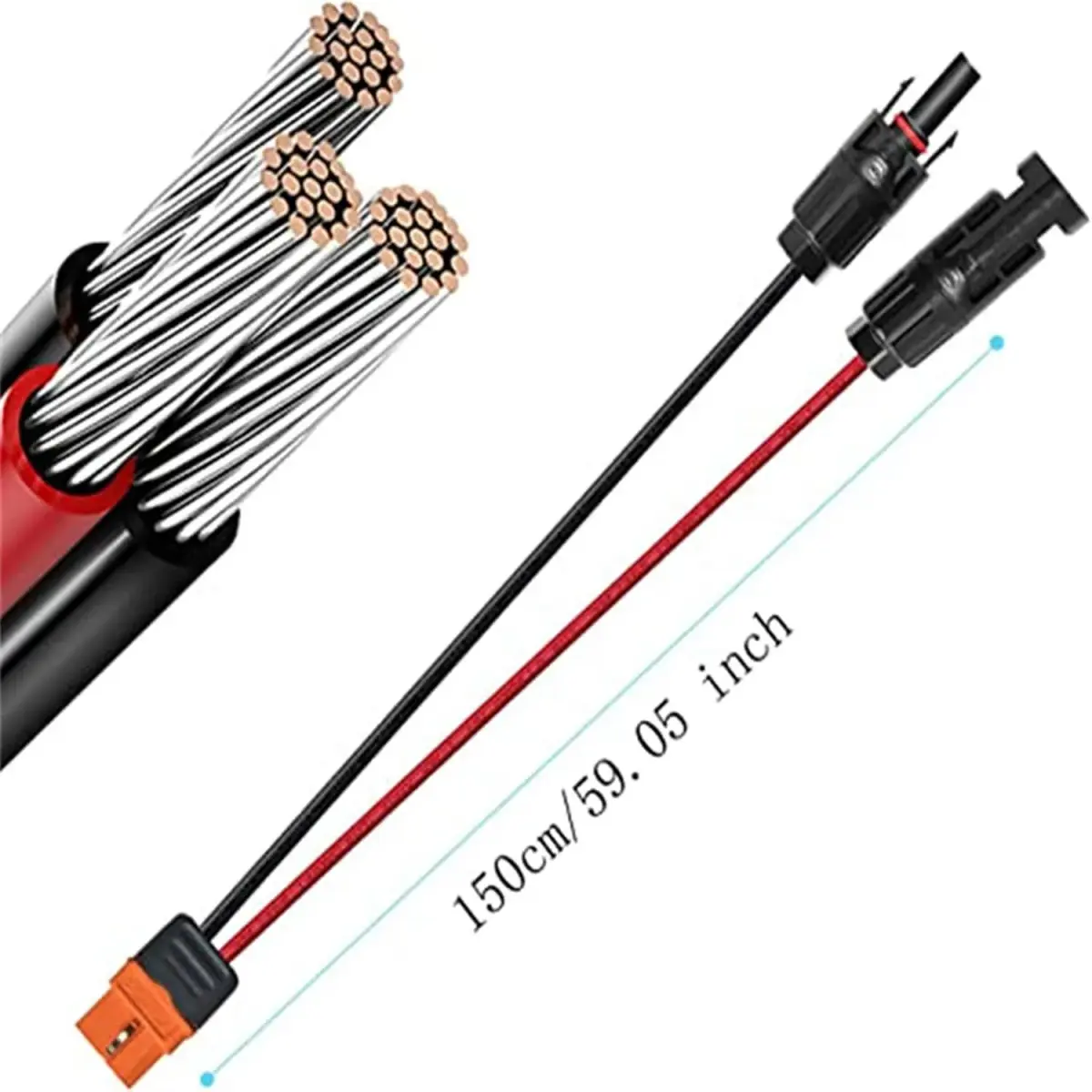 REEYINTCK XT60i 12AWG Solar Cable 1.5m (5ft) | Connects Solar Panels to EcoFlow Delta Pro - view 6