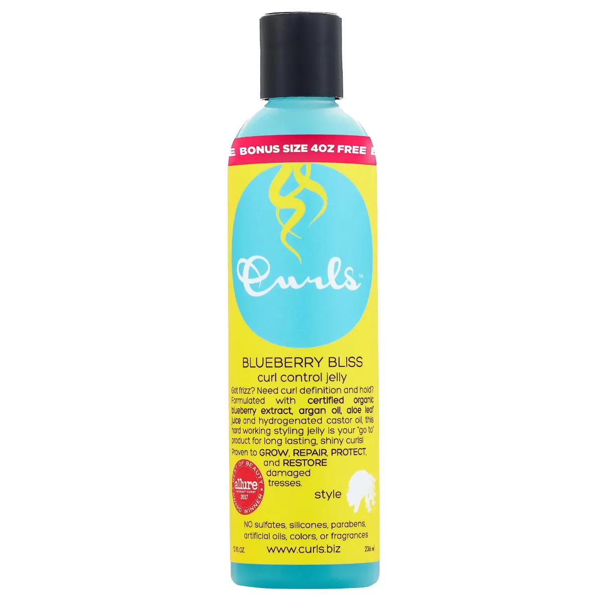 Curls Blueberry Bliss Control Jelly 355ml (12 oz) | Define & Defrizz for Wavy, Curly, Coily Hair - main product image