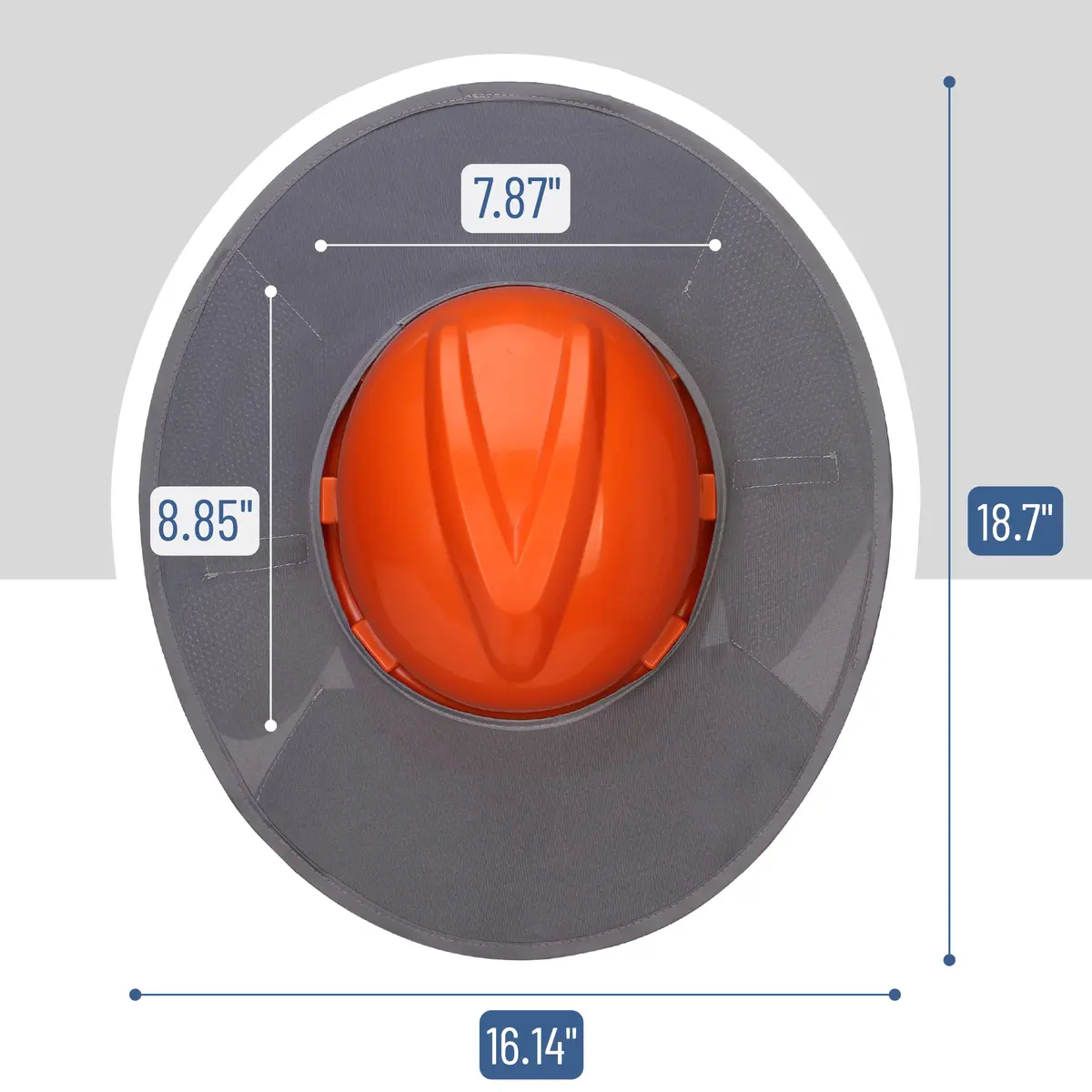 UNCO Industrial Hard Hat Sun Shield Grey | Mesh & Reflective Full Brim Accessory - view 2