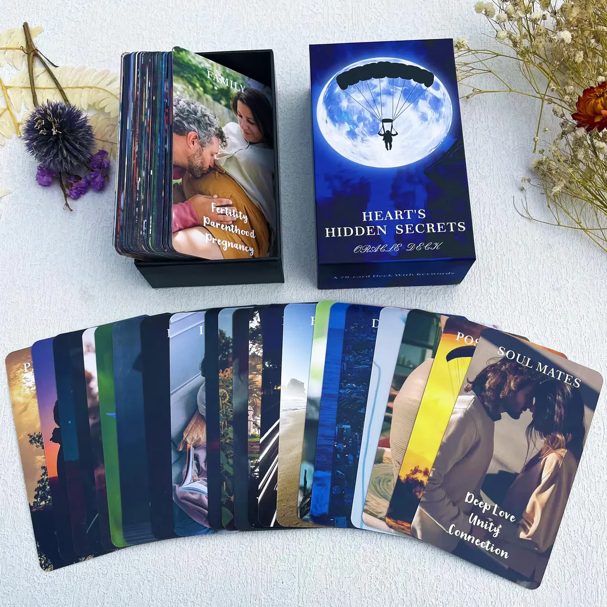 soulme Twin Flame Love Oracle Cards, Hearts Hidden Secrets Oracle Deck, 78 Cards for Beginners | Uncover True Heart Space - view 9