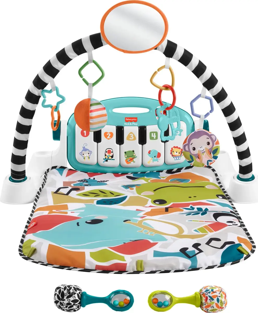 Fisher-Price Glow and Grow Kick & Play Piano Gym with Maracas | 91cm (36in) x 71cm (28in) Playmat | Ages 0+ Months - view 4