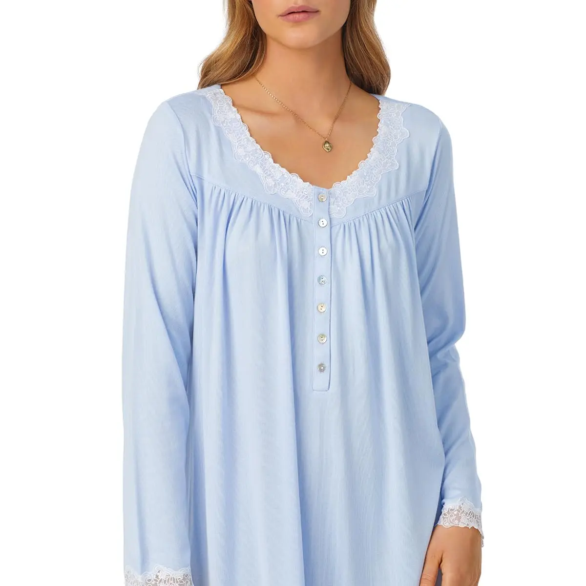 Eileen West Dream Sweater Knit Nightgown 50" Long Sleeve | Timeless Feminine Sleepwear - view 3