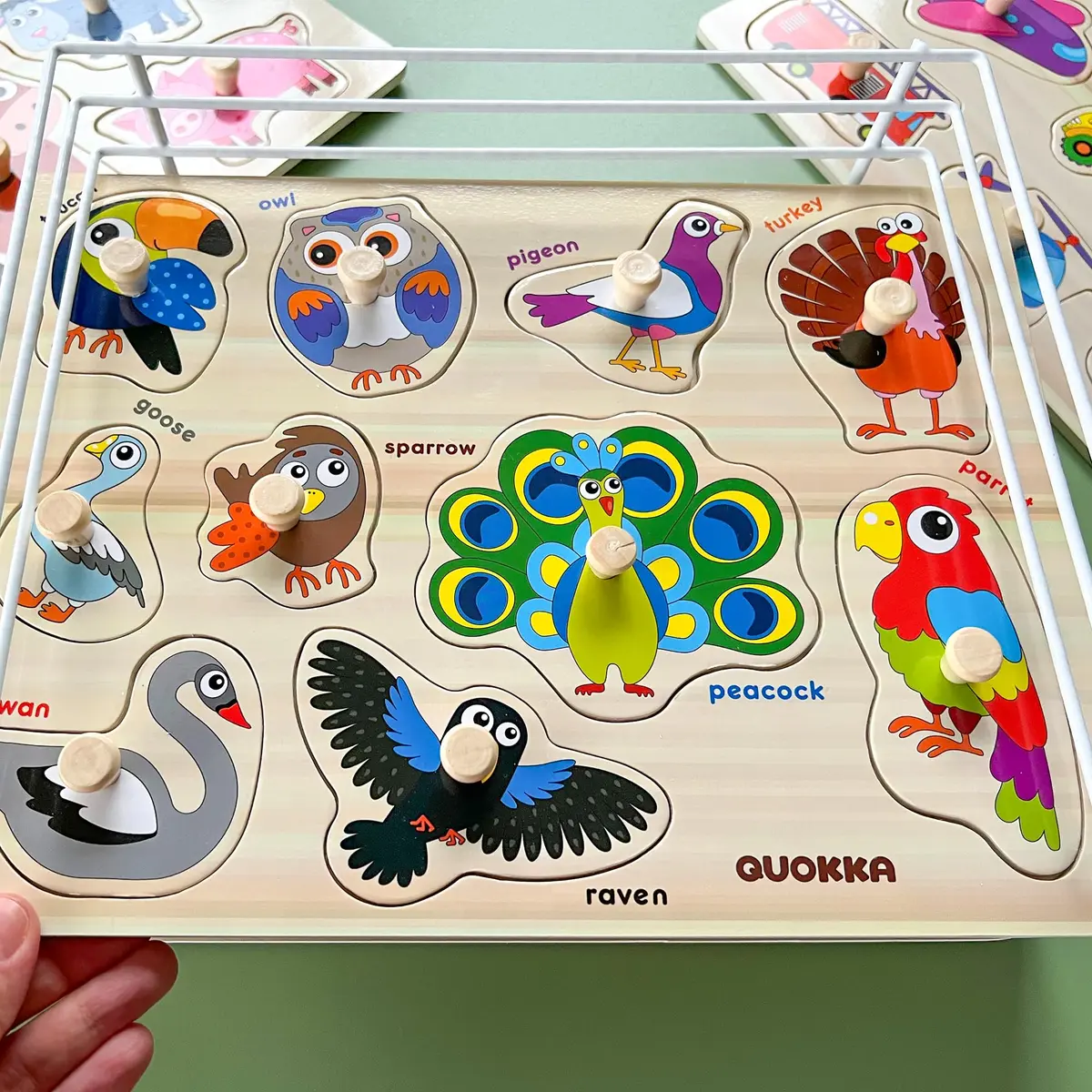 Quokka Wooden Puzzles for Toddlers 1-3 | Bright, Durable & Educational (6 Pack, Ages 2-4) - view 8