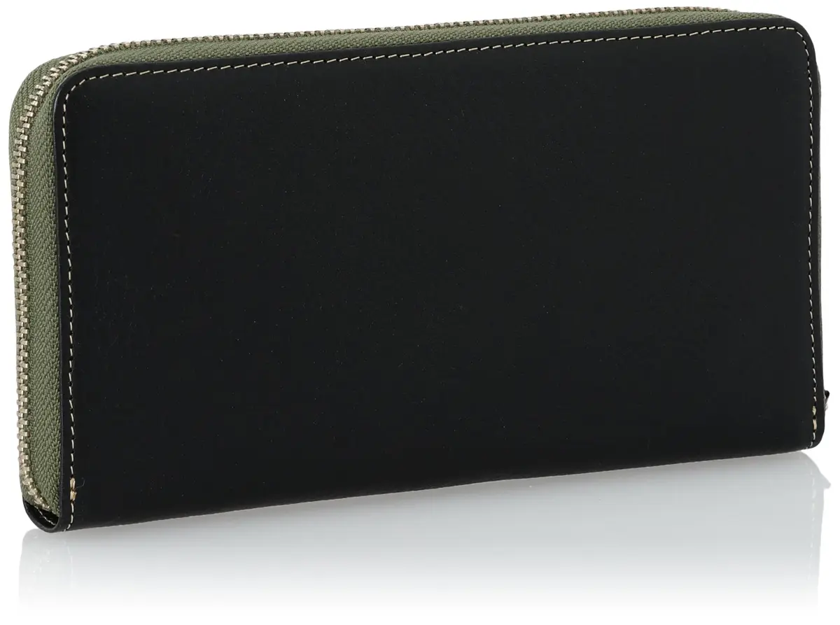 United Colors of Benetton Men's Leather Wallet, Black, W190/D100/H25 (mm) | Italian Oil Leather, Zipper Closure - view 4