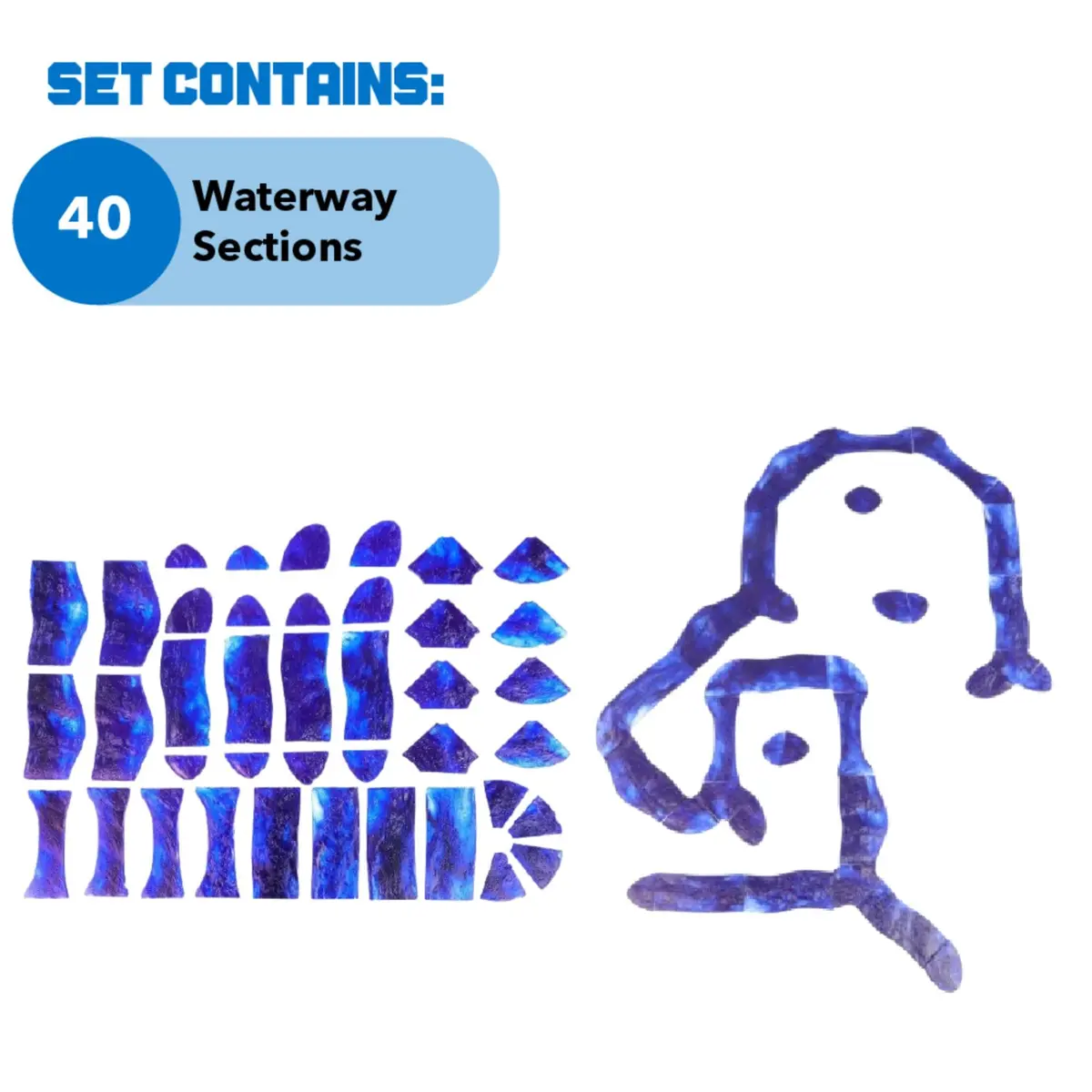 Dirt Cheap Dungeons Waterways Kit Modular Injection-Molded TTRPG Accessories 8ft (24.4m) - view 3