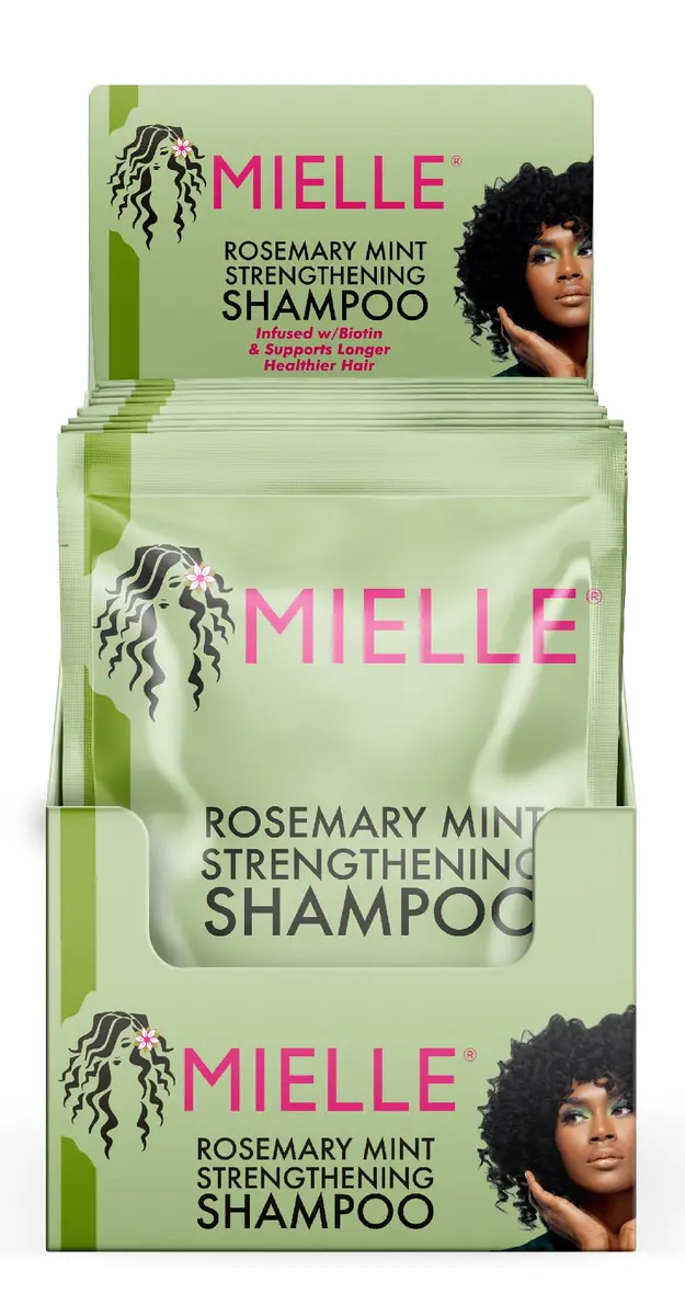 Mielle Rosemary Mint Strengthening Shampoo 1.75 Fl Oz Pack of 3 | Biotin-Infused Hair Care - main product image