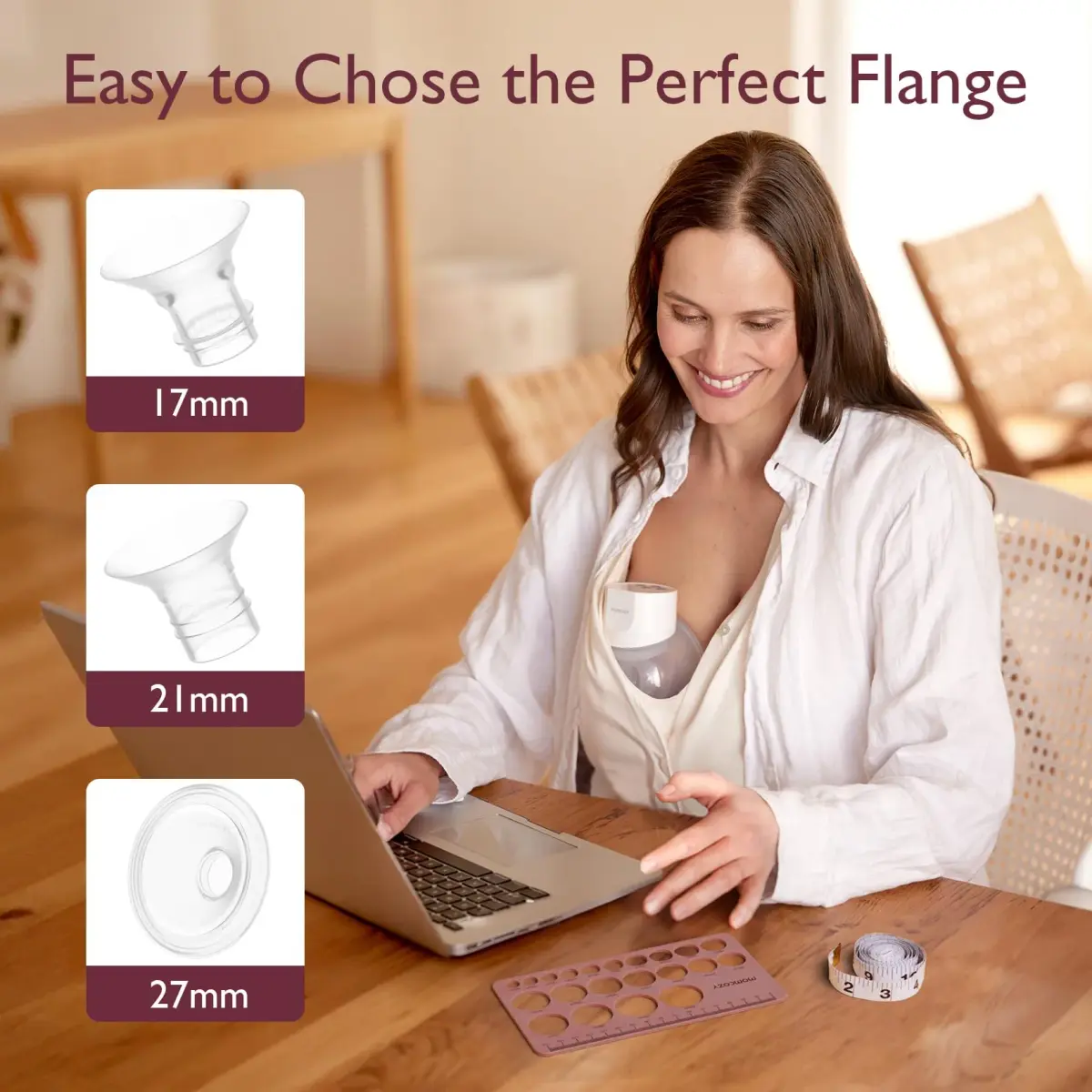 Momcozy Nipple Ruler for Flange Sizing, Silicone Measurement Tool 10-30mm | Essential for Breast Pump Fitting - view 6