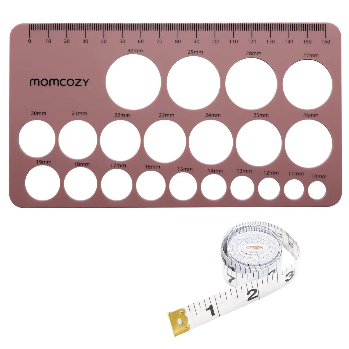 Momcozy Nipple Ruler for Flange Sizing, Silicone Measurement Tool 10-30mm | Essential for Breast Pump Fitting - main product image
