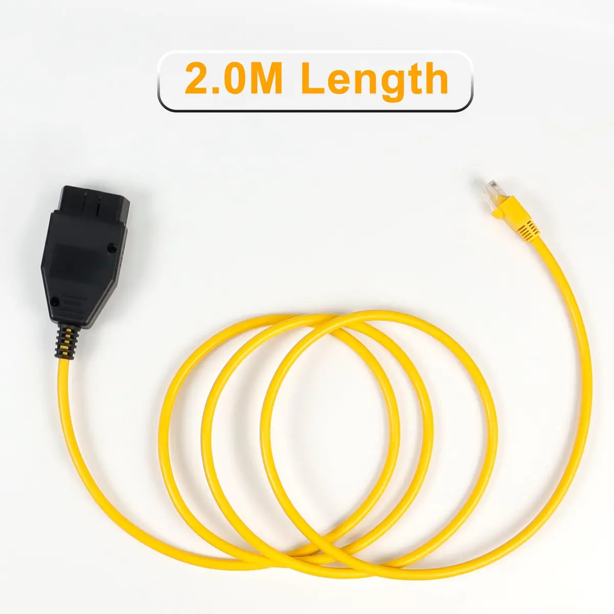 AUTOXBERT Enet OBD2 RJ45 Ethernet Cable for BMW F Series | 6.6ft/2M Diagnostic Interface - view 2