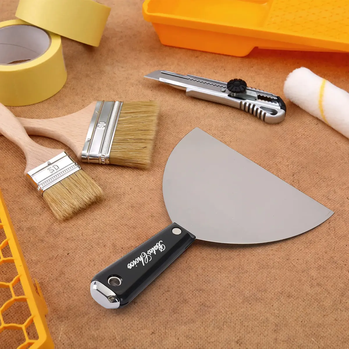 Bates Choice 6 Inch Flexible Putty Knife | Carbon Steel Wall Scraper for Spackle & Paint - view 7