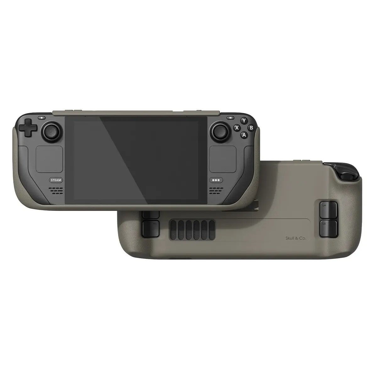 SAVAGE RAVEN Skull & Co. GripCase SD for Steam Deck: Coyote Gray | Soft Protective Case with Textured Grips & Stand - main product image