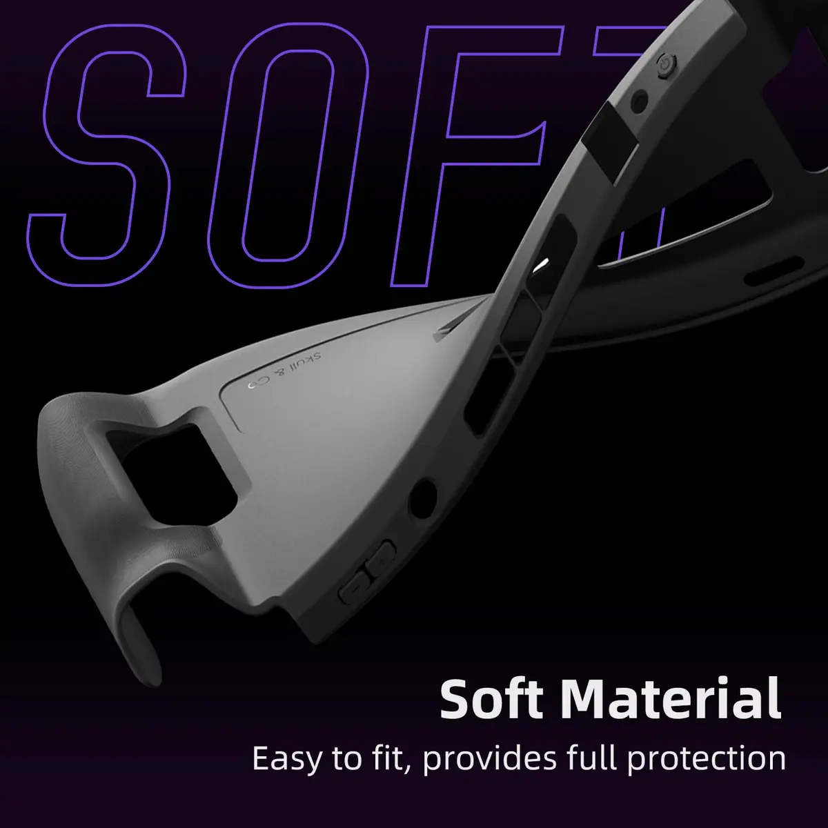 SAVAGE RAVEN GripCase SD for Steam Deck: Soft Protective Case with Textured Grips & Stand, Black (130g) - view 6