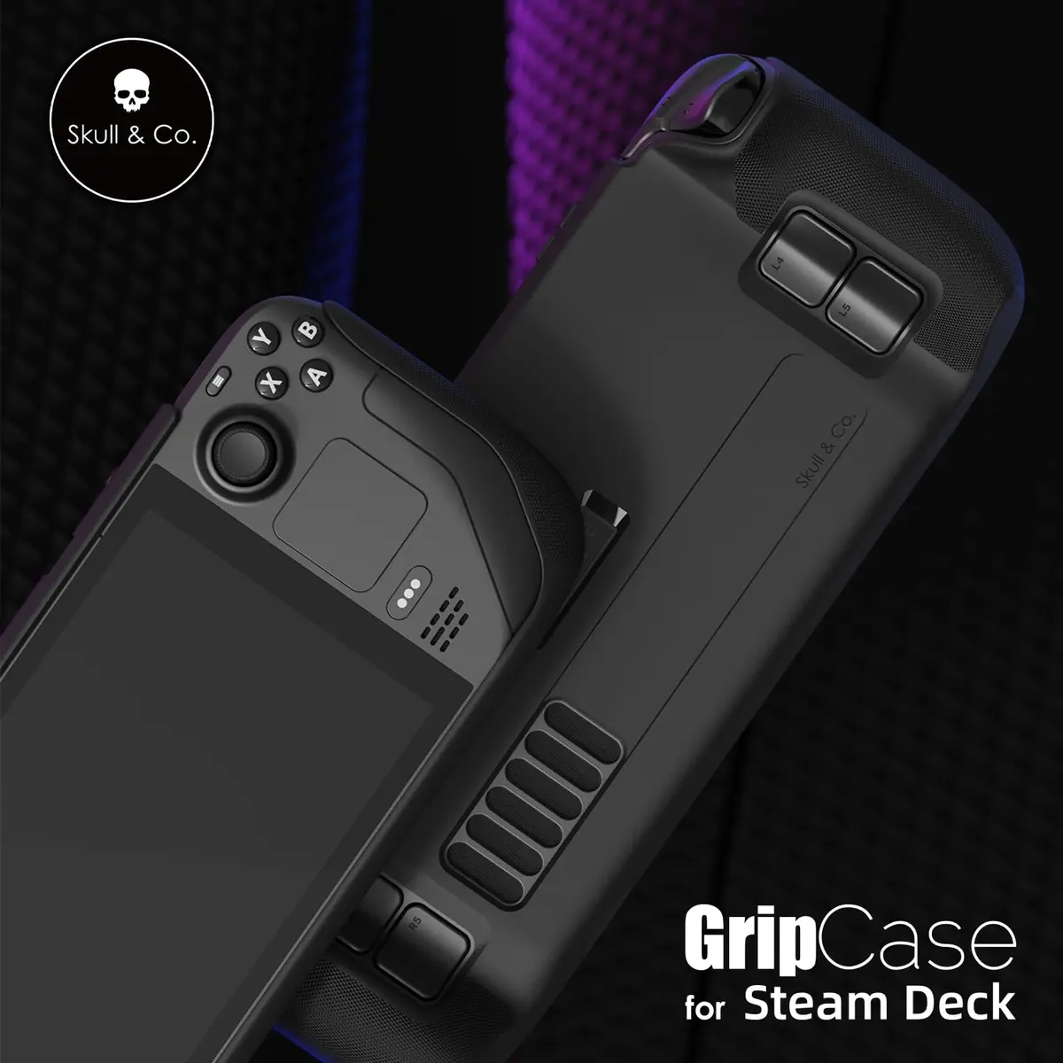 SAVAGE RAVEN GripCase SD for Steam Deck: Soft Protective Case with Textured Grips & Stand, Black (130g) - view 2