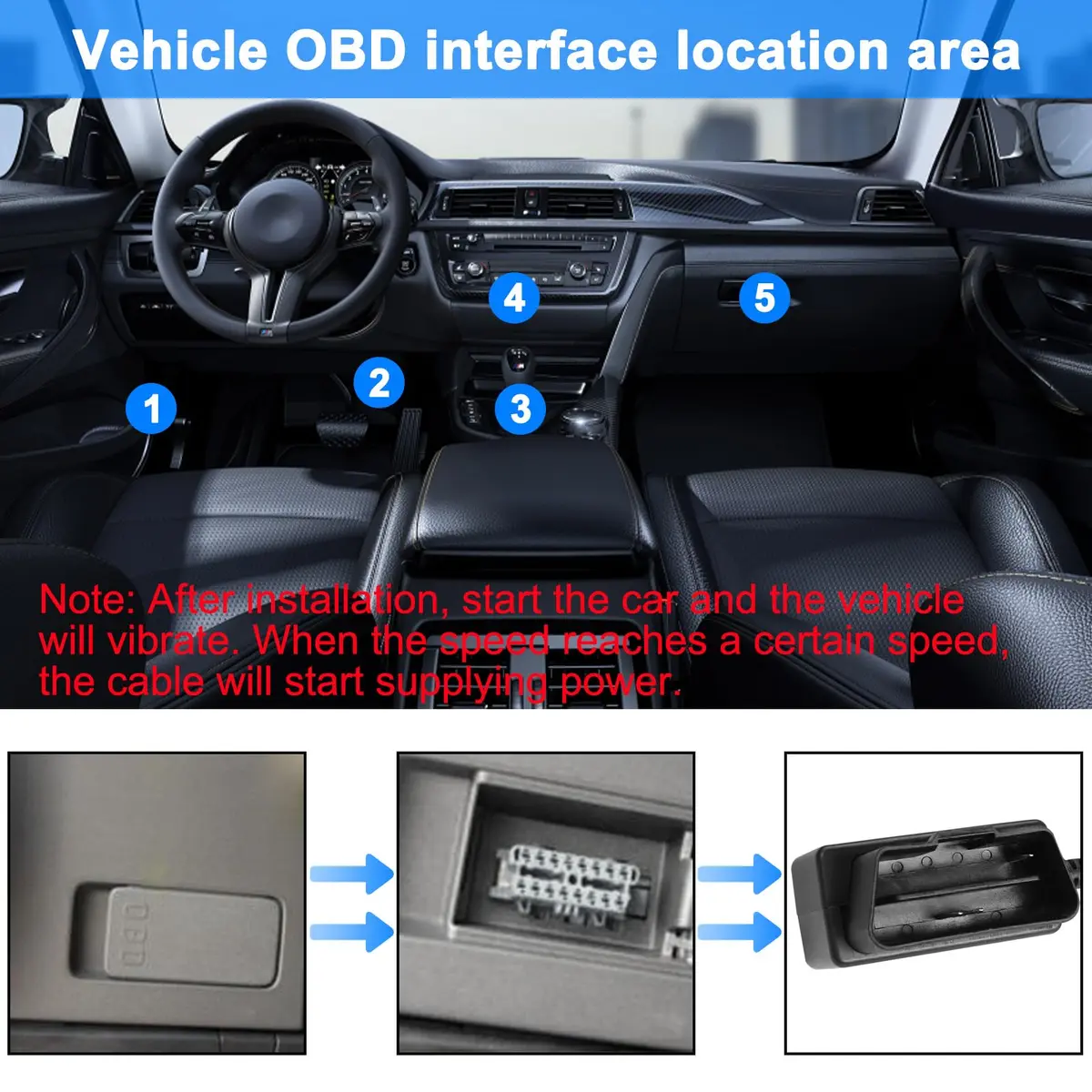 XMSJSIY OBD Power Cable for Dash Camera Type C OBD2 Power Adapter Hardwire | 3.5m, 5V/3A, Low-Voltage Protection - view 7