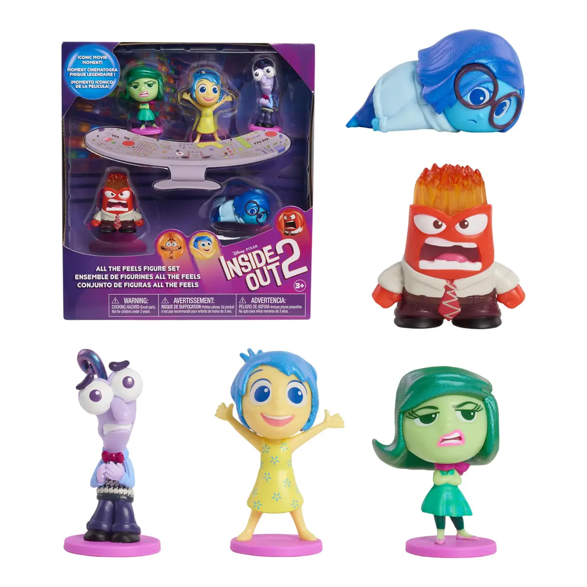 Just Play Disney and Pixar Inside Out 2 All the Feels Figure Set | 5 Mini Characters for Kids 3+ - main product image