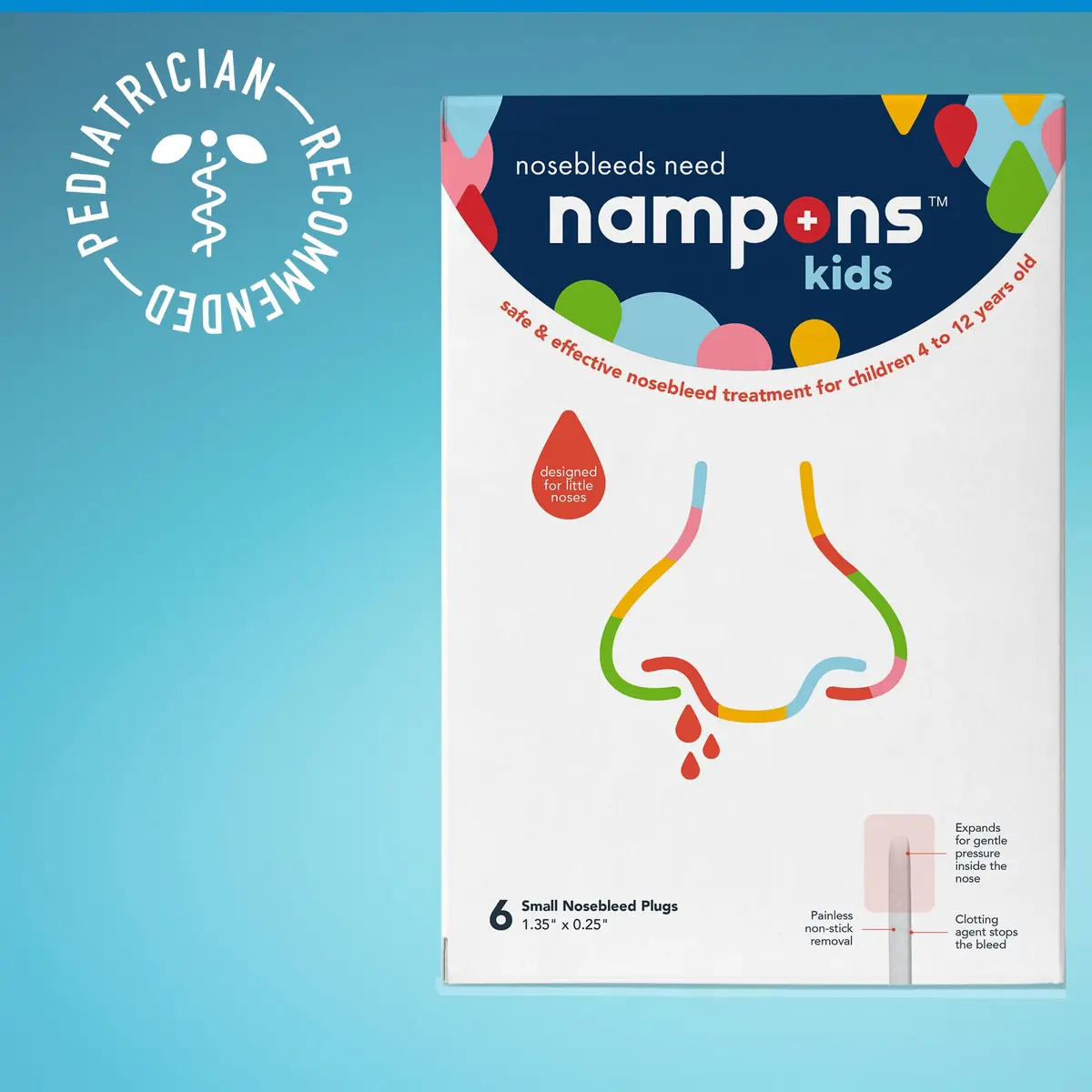 Nampons Kids Nosebleed Stoppers 6 Pack | Pediatrician Approved, Safe & Pain-Free - view 6