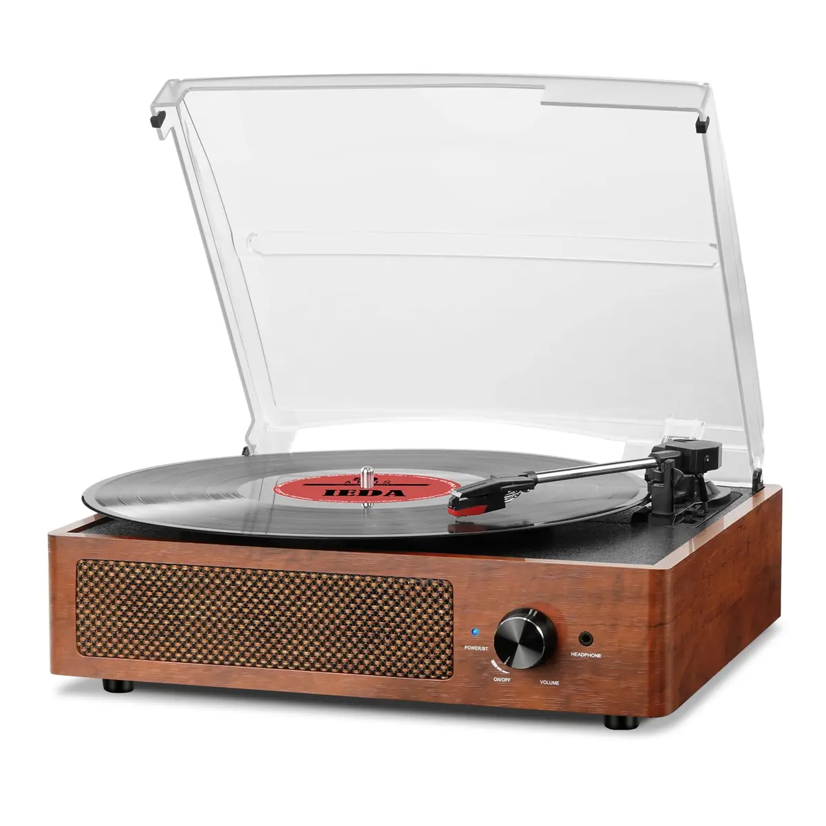 cotsoco Vinyl Record Player Turntable with Bluetooth & 2 Speakers | 3 Speed Portable Retro - main product image