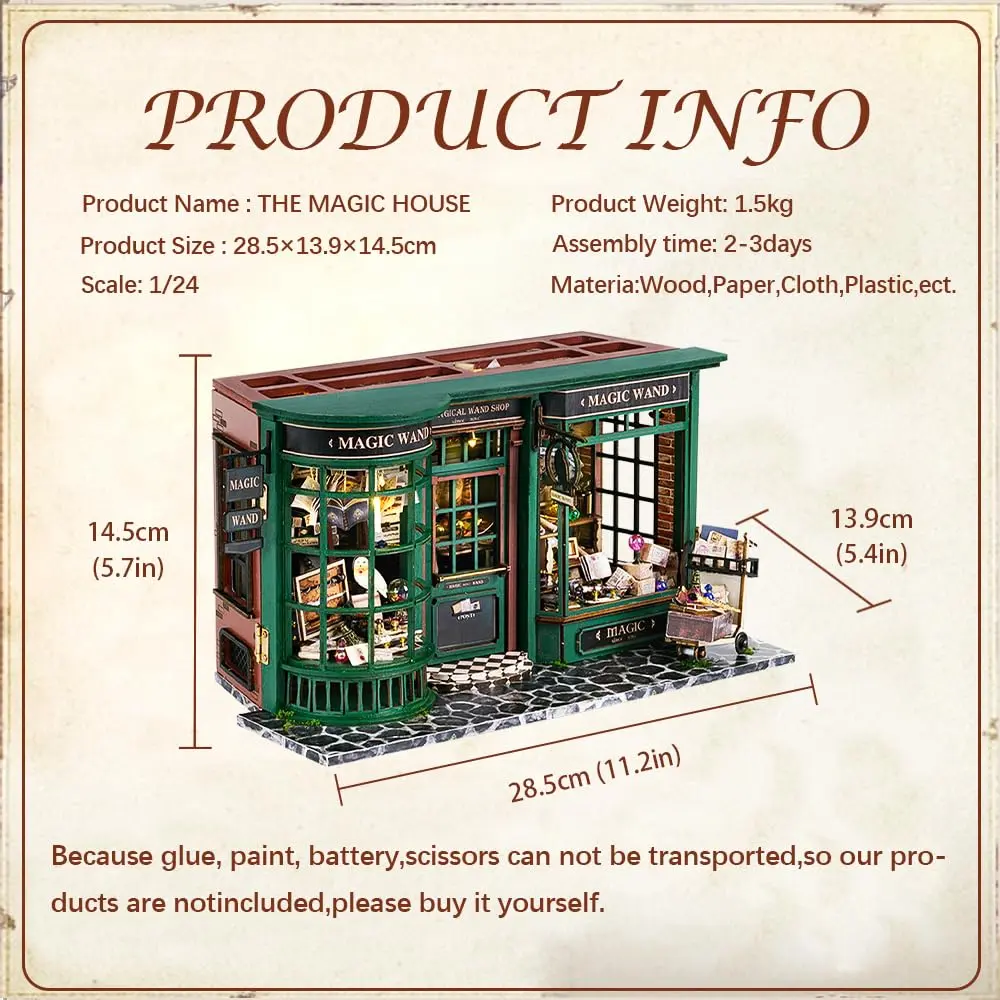 CUTEBEE DIY Miniature Dollhouse Kit | Wooden House Model for Teens & Adults, Creative Room Decor, Gift Idea (One Size) - view 4