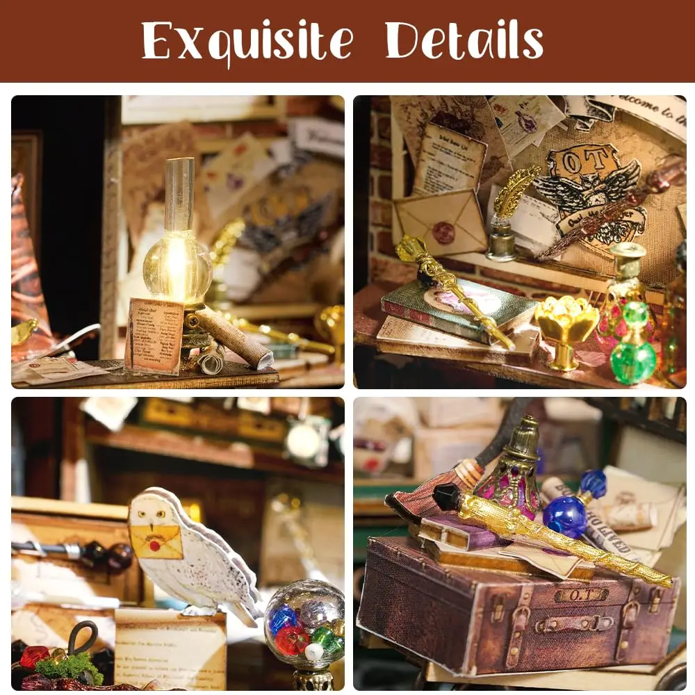 CUTEBEE DIY Miniature Dollhouse Kit | Wooden House Model for Teens & Adults, Creative Room Decor, Gift Idea (One Size) - view 5