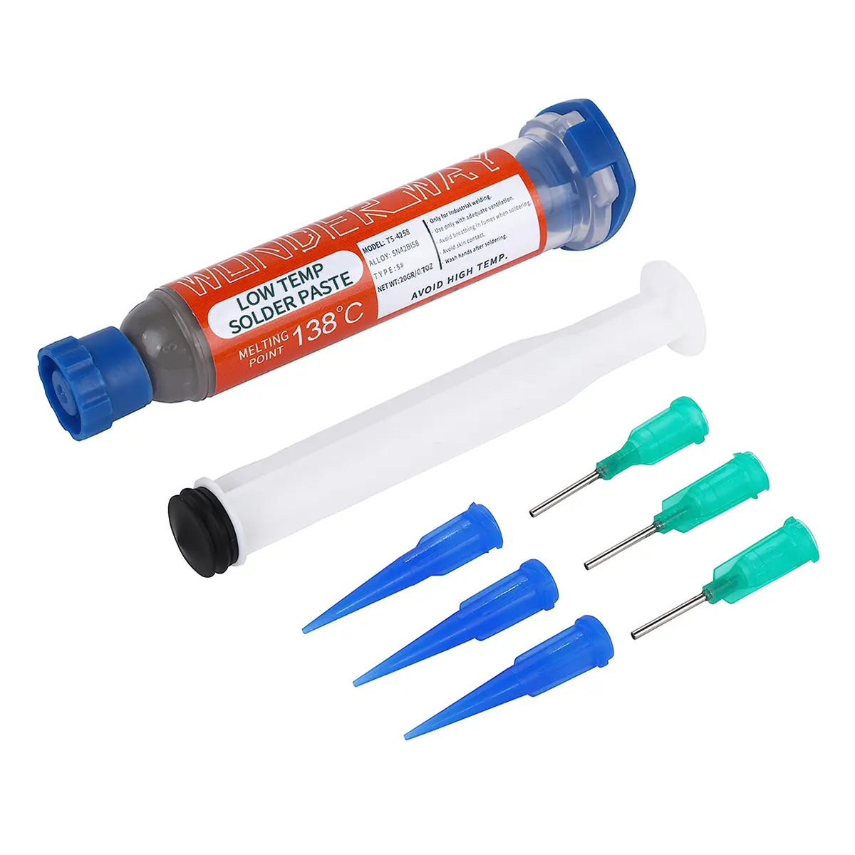 Wonderway Sn42/Bi58 T5 Lead Free Solder Paste 20g (0.7 oz) | Low Melting Point for Electronics Repair - main product image