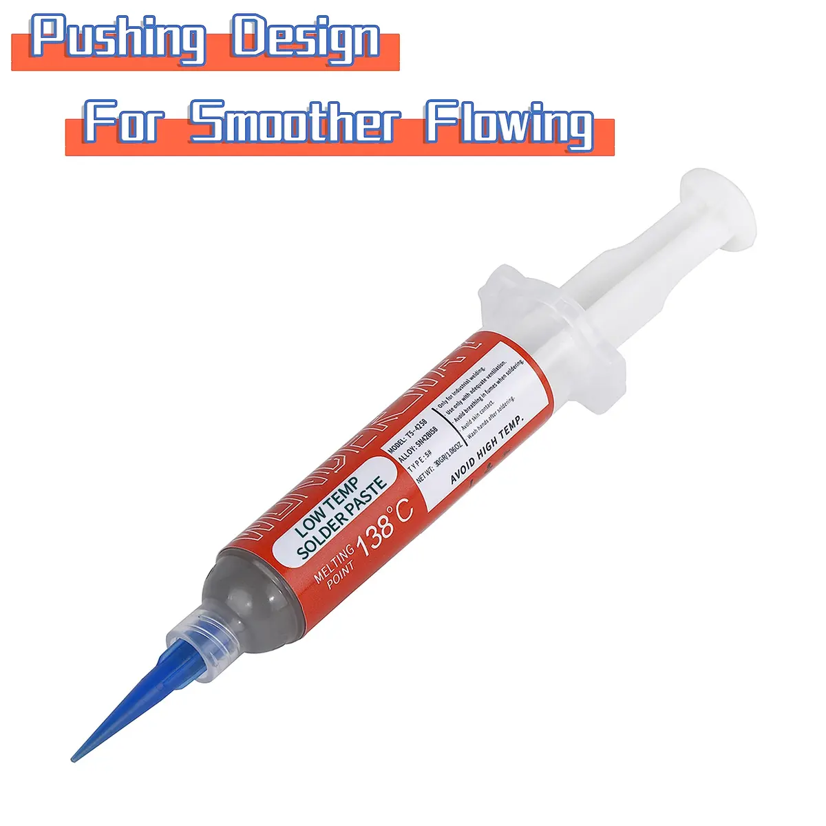 wonderway Sn42/Bi58 T5 Lead Free Solder Paste No Clean, 138℃ Melting Point (20g Net Paste) | For Electronics & Appliances - view 3