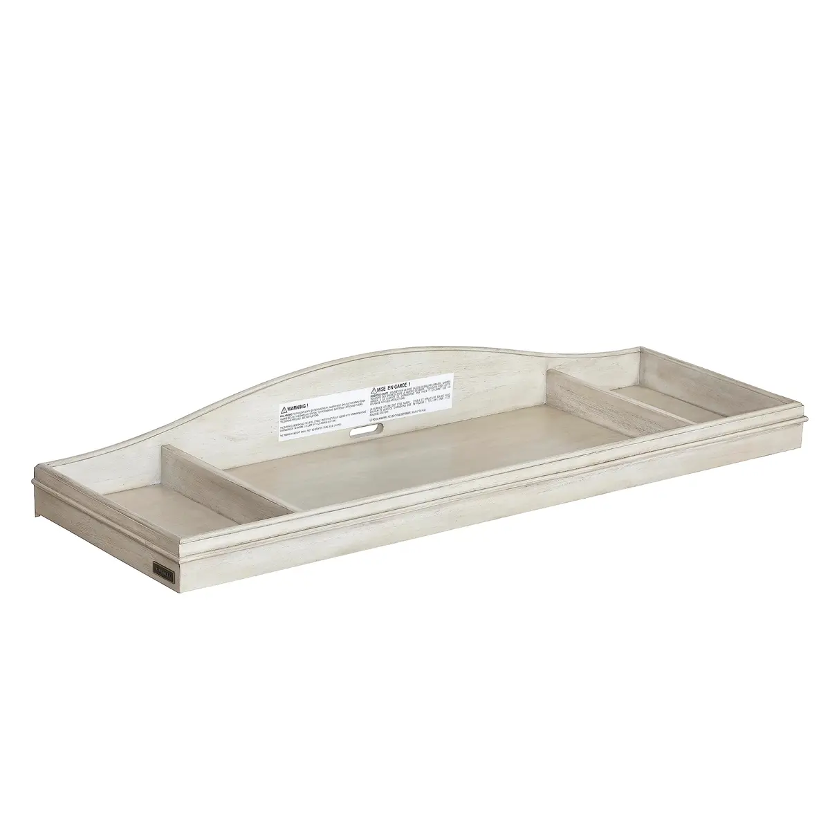 Kingsley Charleston Changing Topper Weathered White | Nursery Safe, Fits Most Dresser Tops (70-120 chars) - main product image