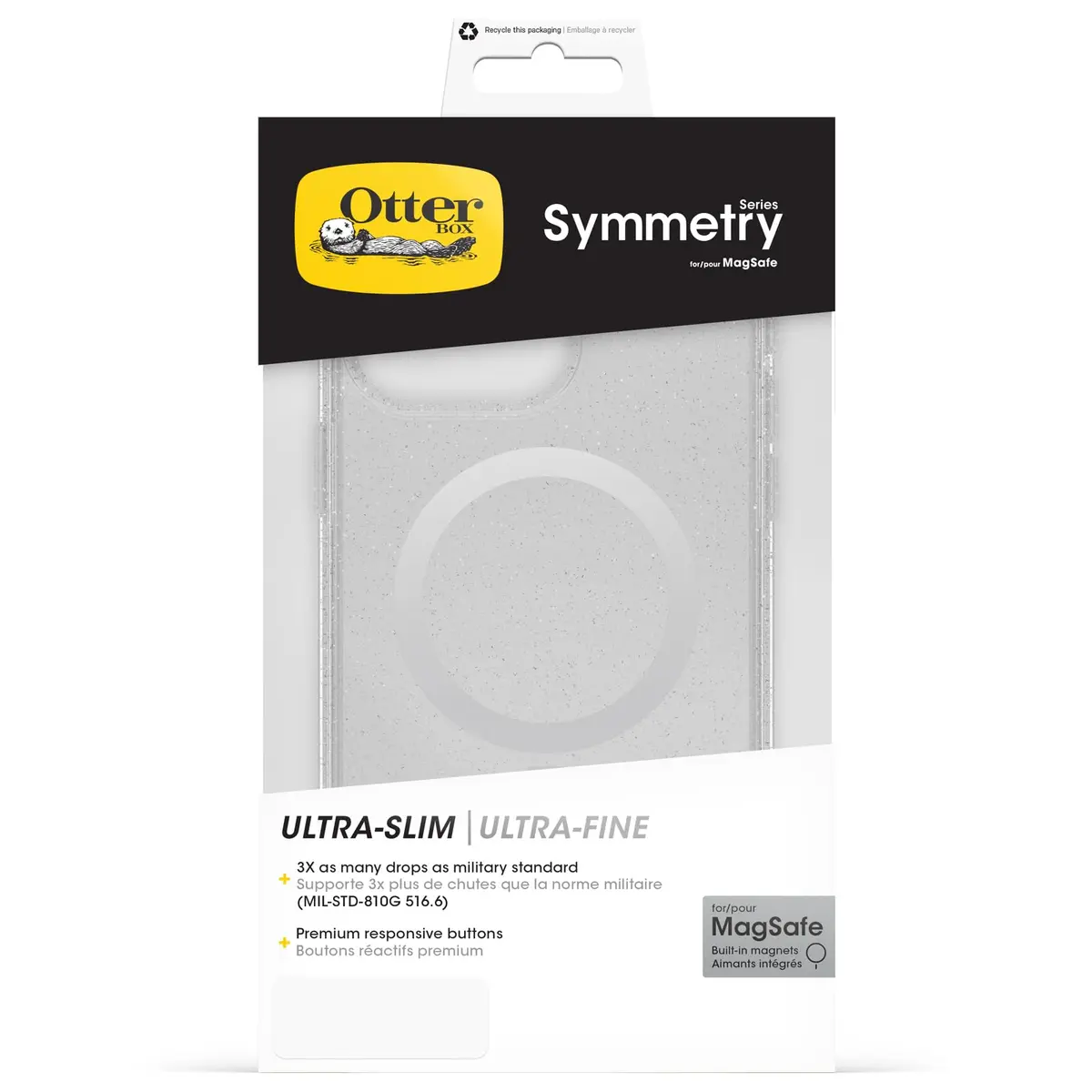 OtterBox Symmetry+ Case for iPhone 15 Pro Max, Stardust | Slim Shockproof Magnetic Shell - view 5