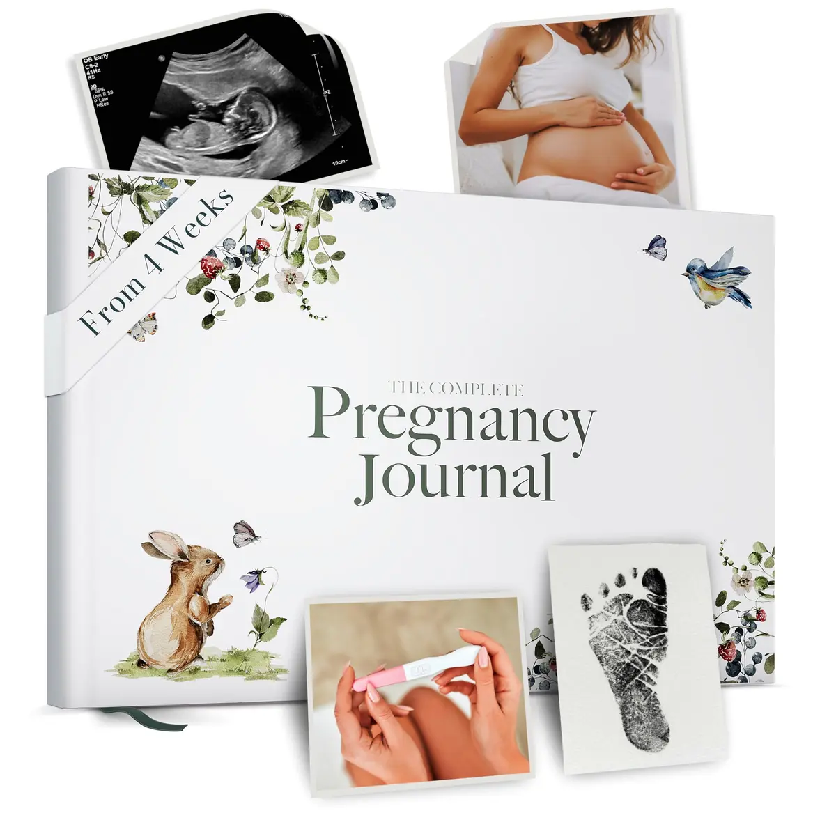 Bibi & Beau Woodland Pregnancy Journal 196 Pages | Weekly Pregnancy Planner & Scrapbook - main product image