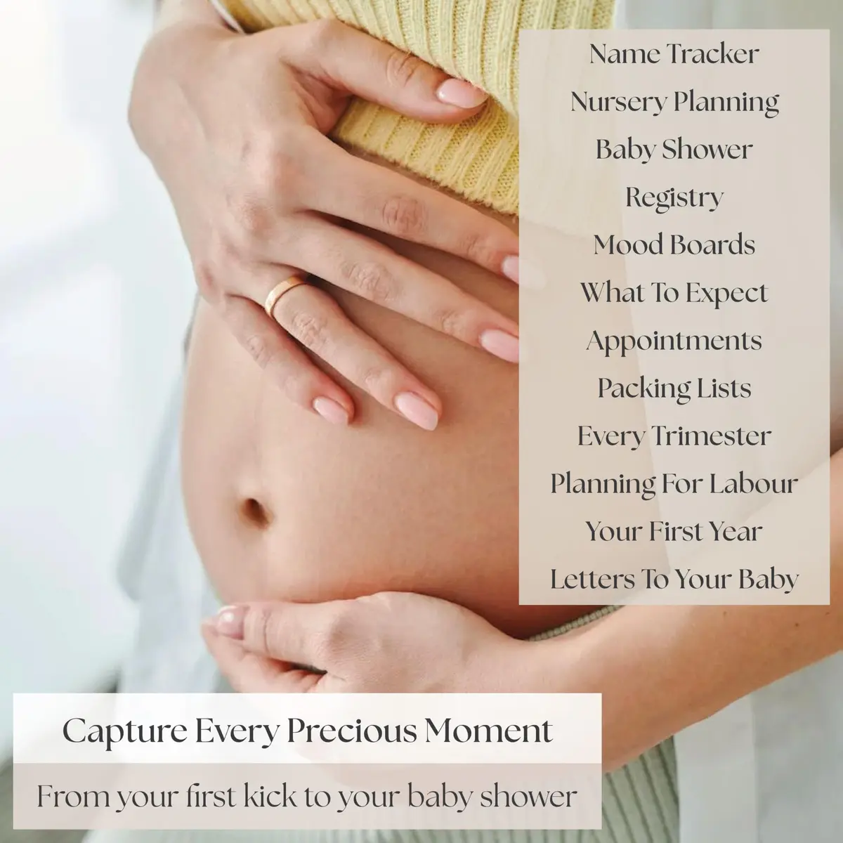 Bibi & Beau Watercolour Pregnancy Journal & Baby Memory Book 196-Page Hardcover | Complete First-Time Mom Planner - view 5