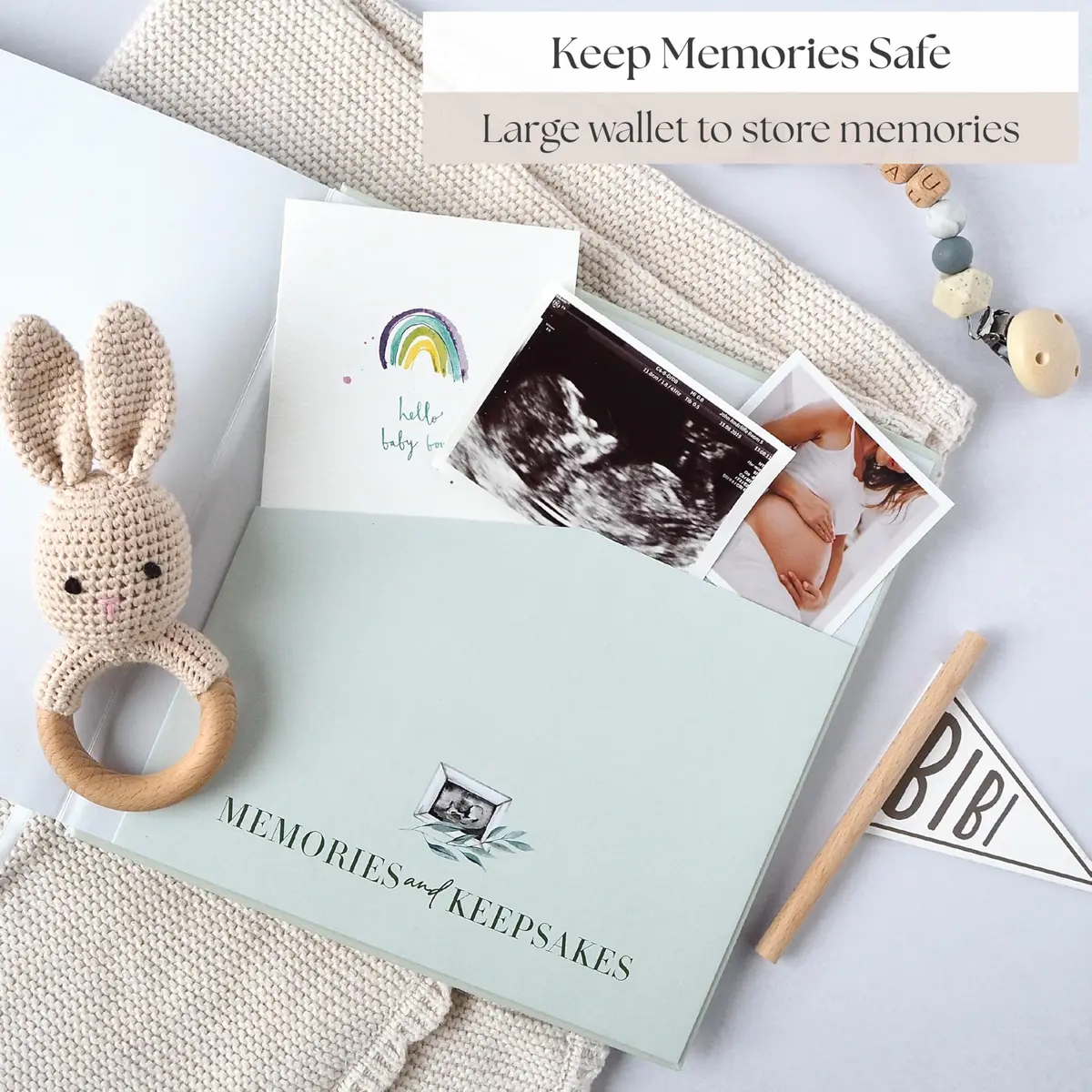 Bibi & Beau Watercolour Pregnancy Journal & Baby Memory Book 196-Page Hardcover | Complete First-Time Mom Planner - view 7