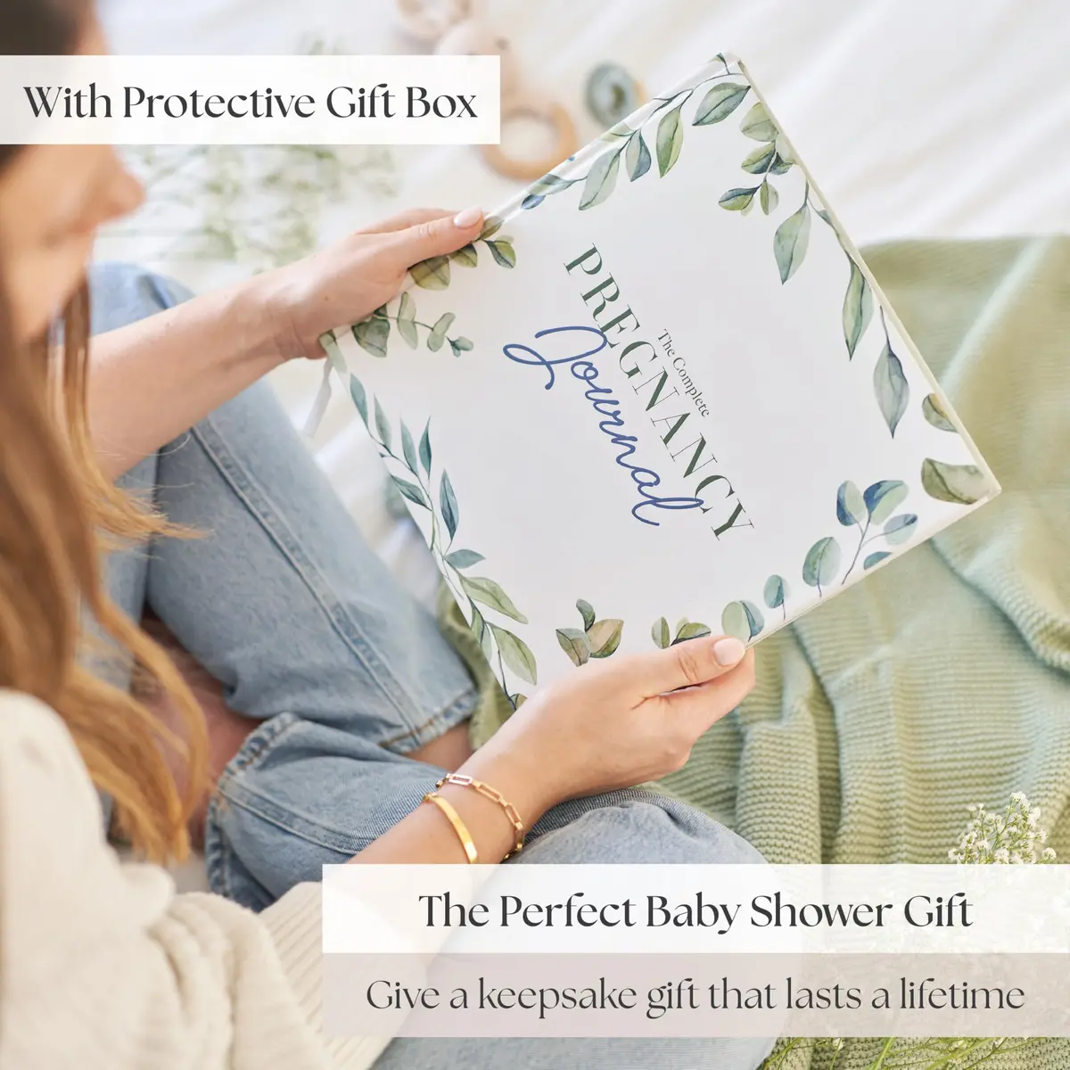 Bibi & Beau Watercolour Pregnancy Journal & Baby Memory Book 196-Page Hardcover | Complete First-Time Mom Planner - view 2