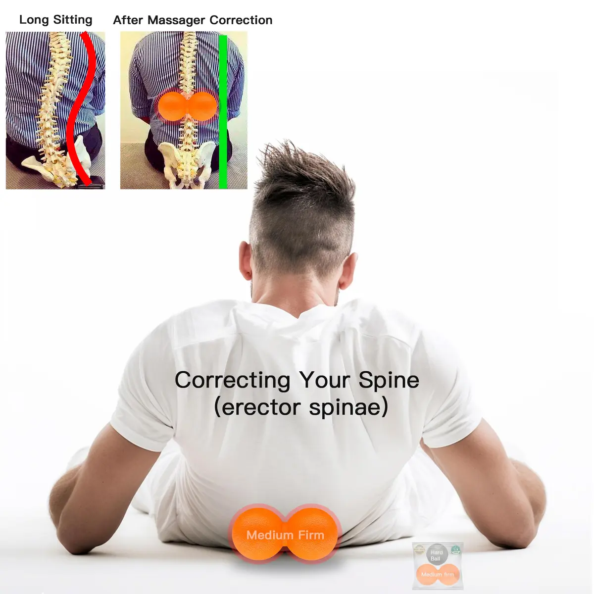 Comfyon Deep Tissue Massage Ball Set – Trigger Point & Myofascial Relief, 2 pcs | Portable & Durable - view 3