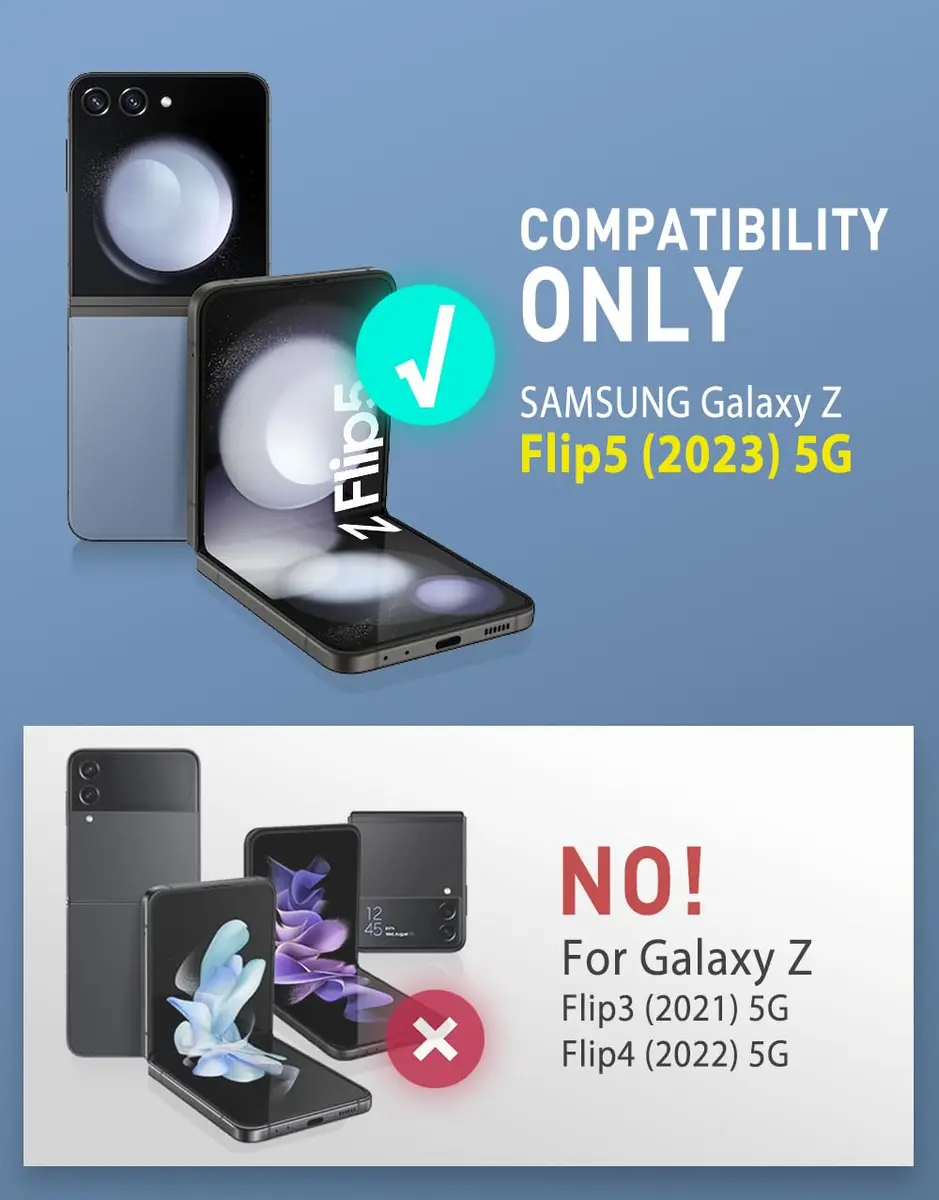i-Blason for Samsung Galaxy Z Flip 5 Case with Stand, Blue | Drop & Hinge Protection - view 9