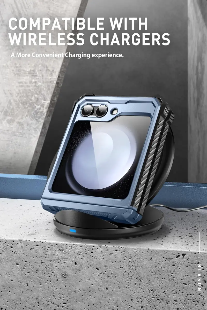 i-Blason for Samsung Galaxy Z Flip 5 Case with Stand, Blue | Drop & Hinge Protection - view 4