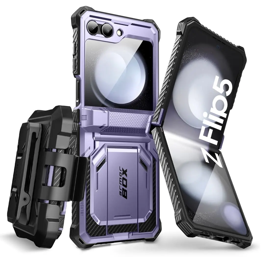 i-Blason Galaxy Z Flip 5 Case with Stand Mauve | Shockproof & Hinge Protection - main product image