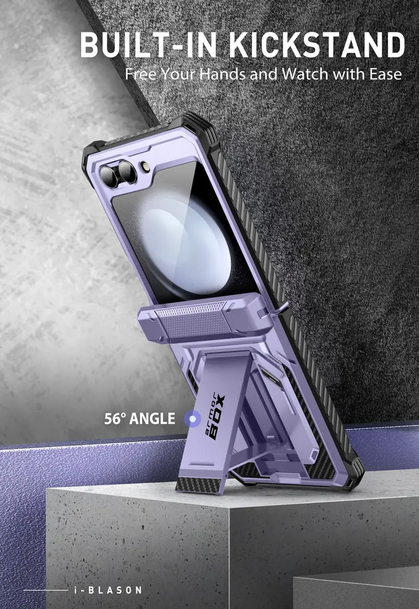 i-Blason Galaxy Z Flip 5 Case with Stand Mauve | Shockproof & Hinge Protection - view 5