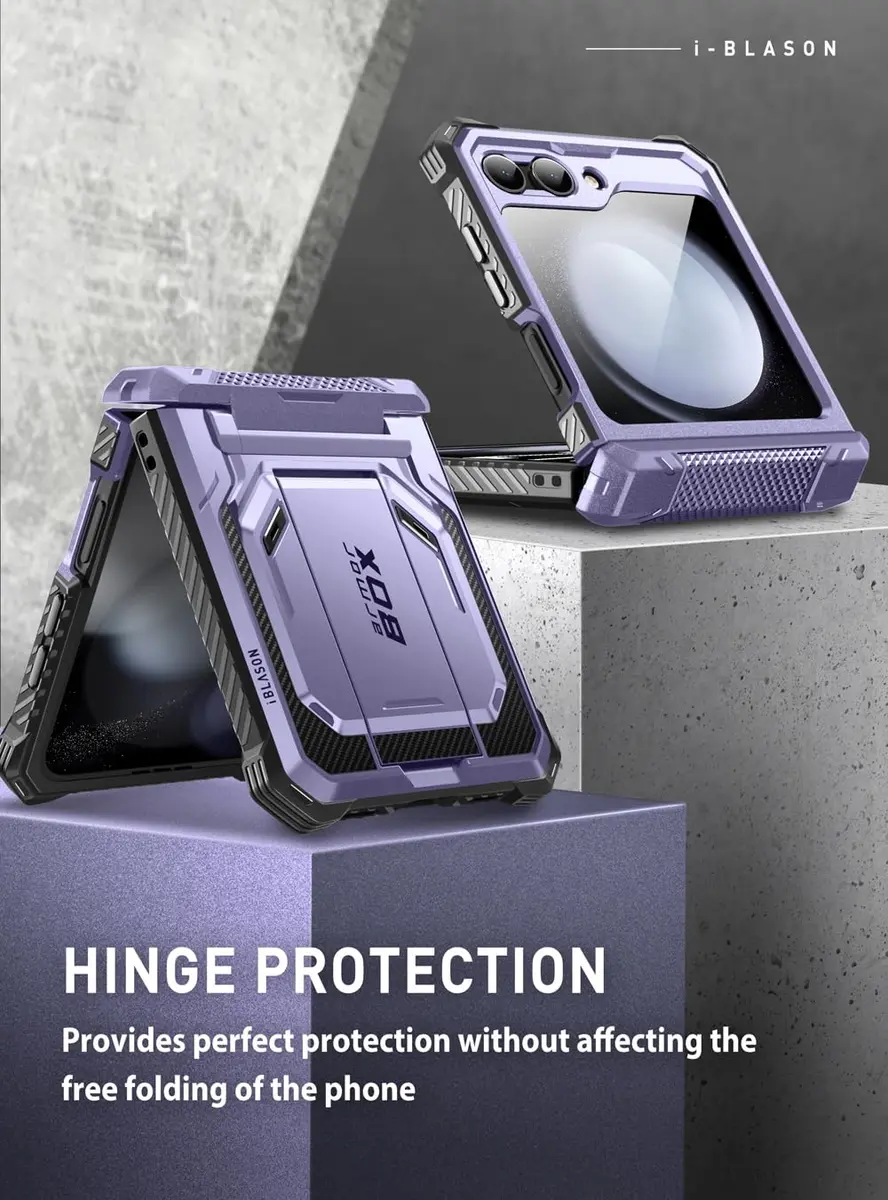 i-Blason Galaxy Z Flip 5 Case with Stand Mauve | Shockproof & Hinge Protection - view 3