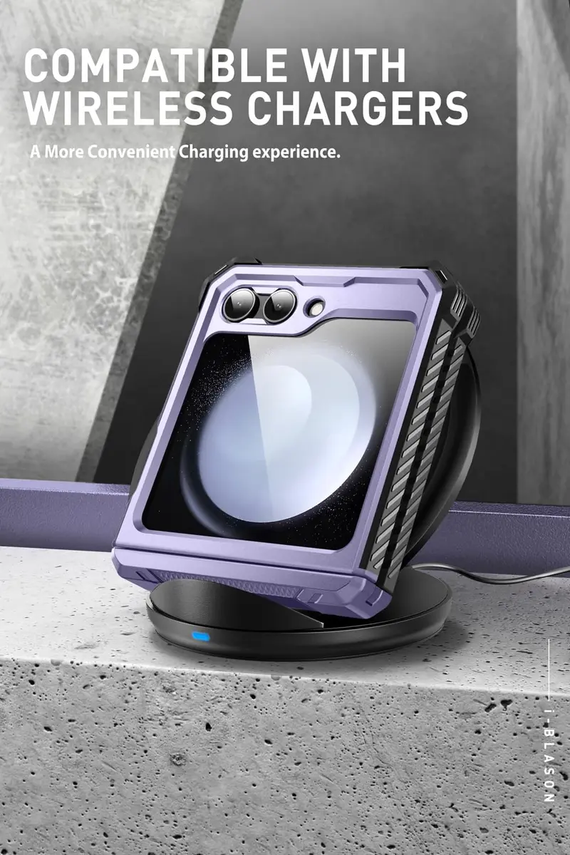 i-Blason Galaxy Z Flip 5 Case with Stand Mauve | Shockproof & Hinge Protection - view 4