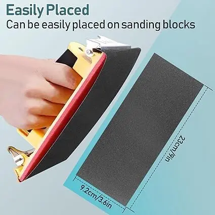 auriikoop Sandpaper Assortment 400-3000 Grit | Wet & Dry, 72 pcs, 9 x 3.6 inch - view 13
