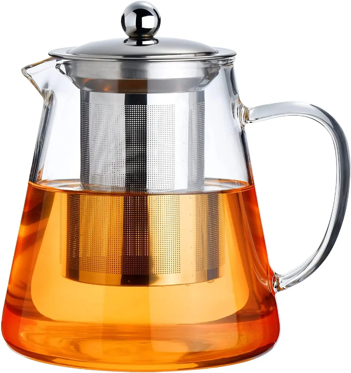 PARACITY Glass Teapot Stovetop 32 OZ | Borosilicate Clear Tea Kettle with Infuser - main product image