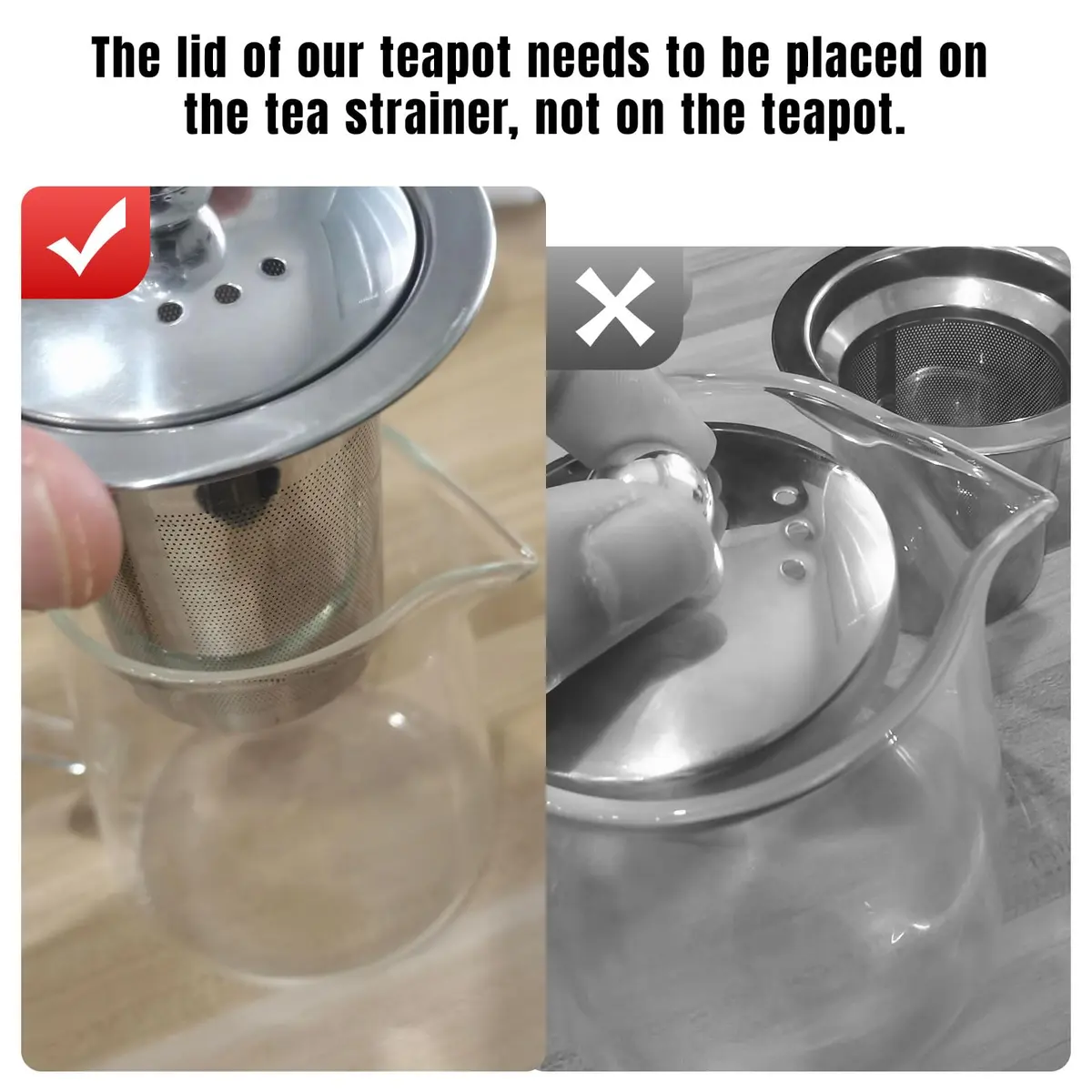 PARACITY Glass Teapot Stovetop 32 OZ | Borosilicate Clear Tea Kettle with Infuser - view 7