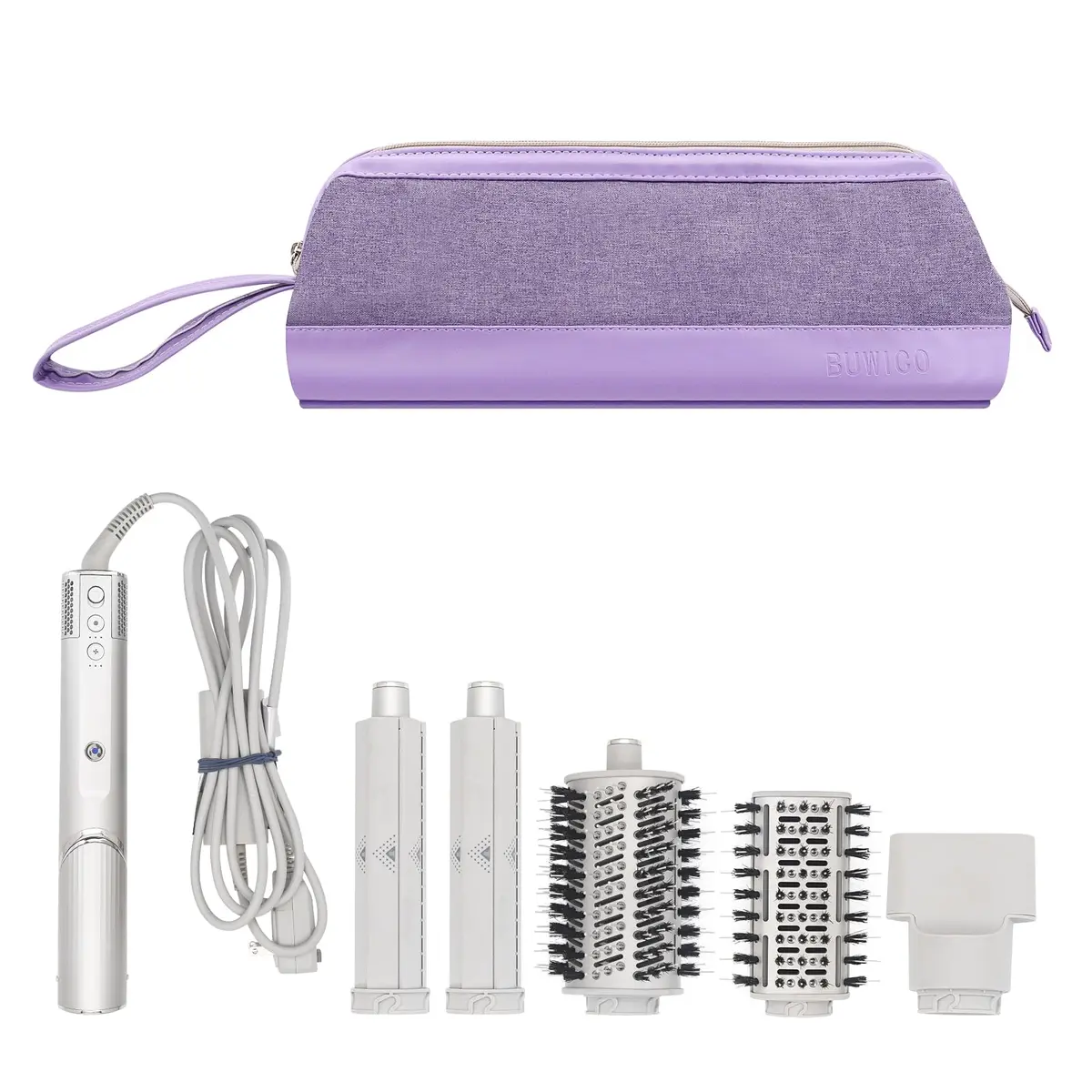 Buwico Travel Case for Dyson & Shark, Purple | Waterproof Hair Dryer & Styler Organizer - main product image
