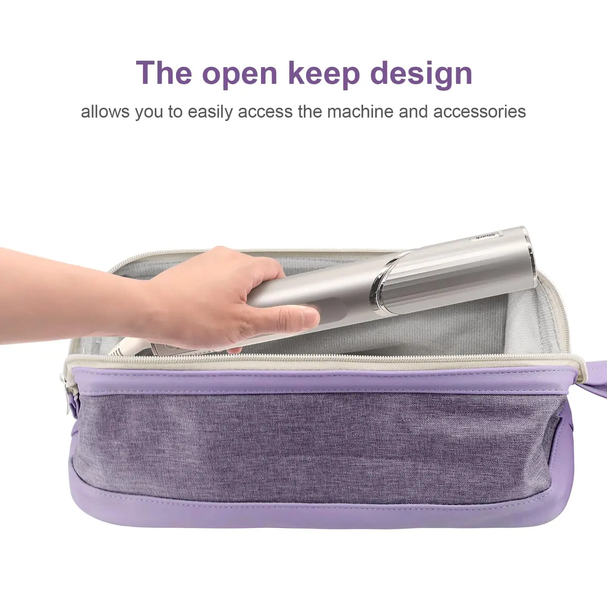 Buwico Travel Case for Dyson & Shark, Purple | Waterproof Hair Dryer & Styler Organizer - view 5