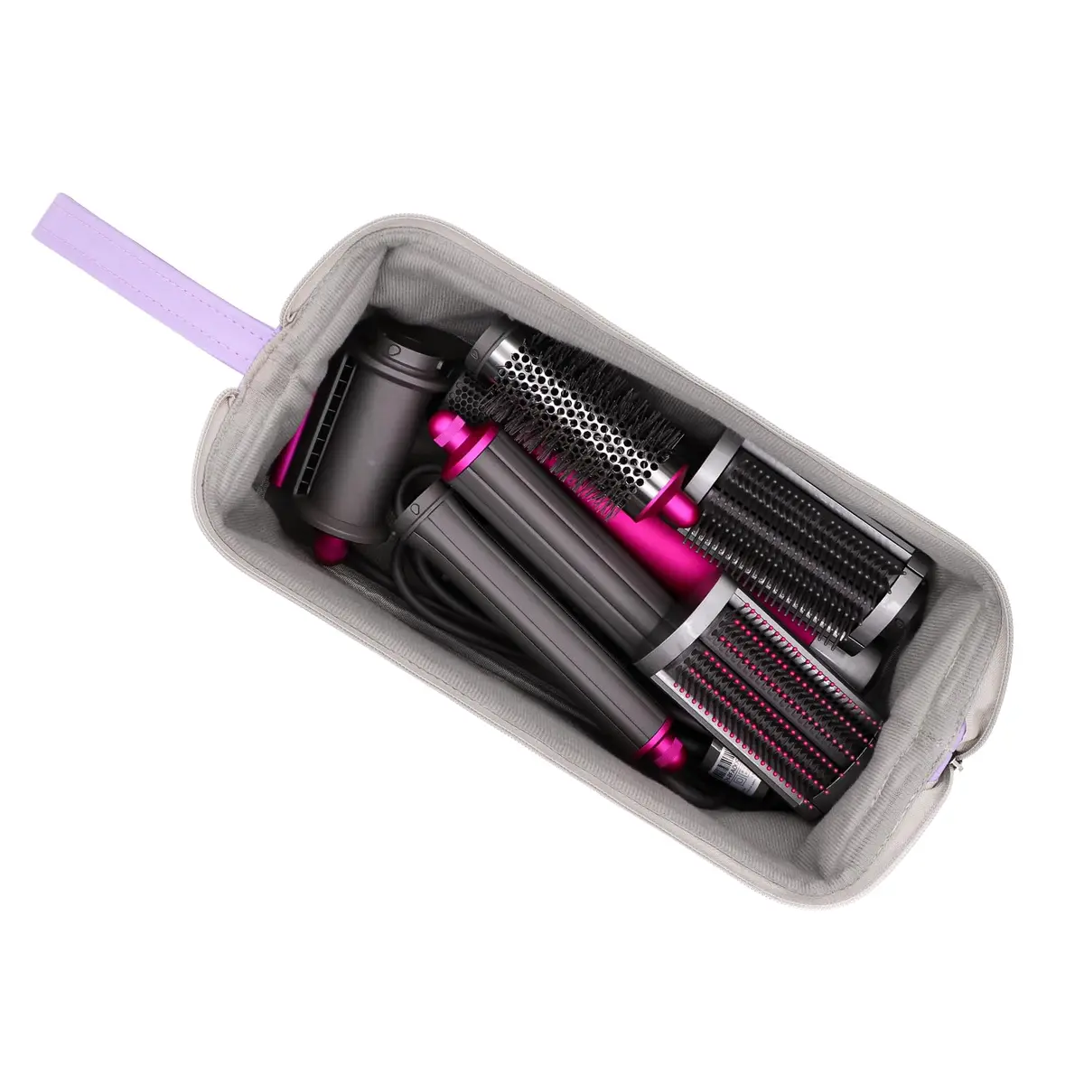 Buwico Travel Case for Dyson & Shark, Purple | Waterproof Hair Dryer & Styler Organizer - view 3