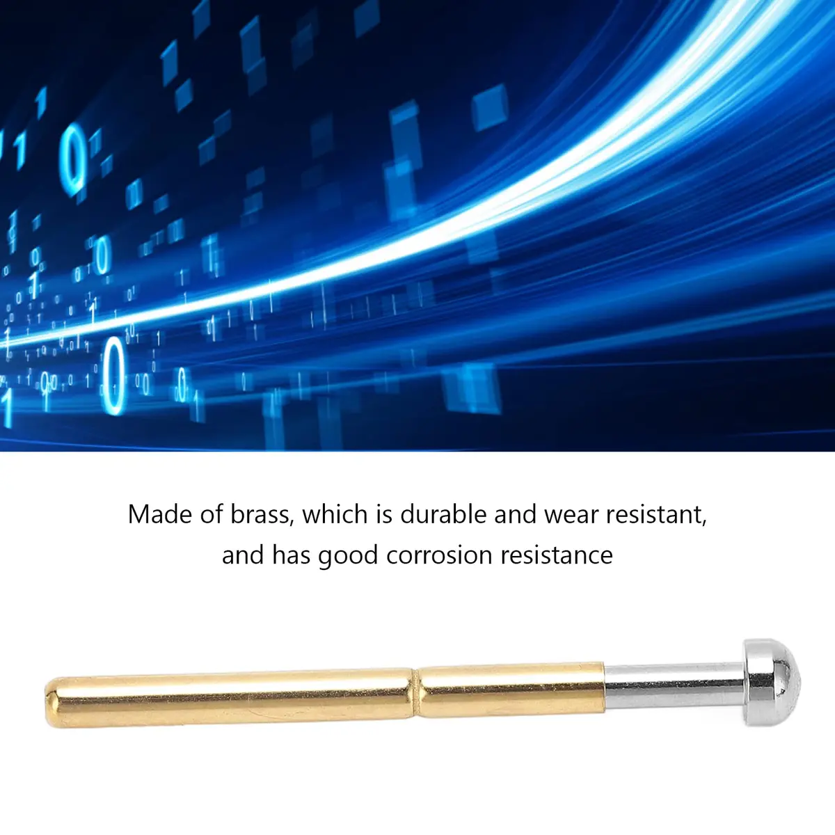 BORDSTRACT P156-D Spring Test Probes with Brass Pogo Pins | 100-Pack for PCB Testing - view 7