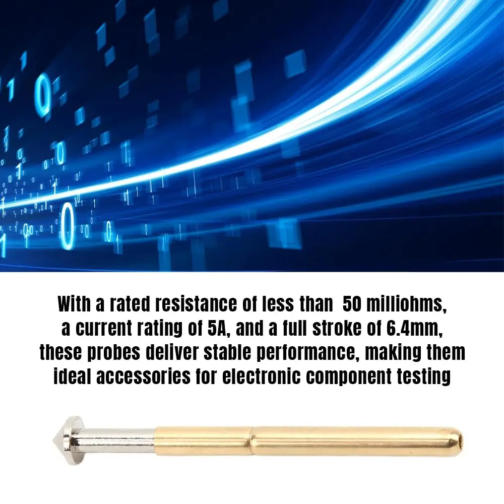 BORDSTRACT P156-E Spring Test Probes 100 Pcs Pack | For PCB Board Testing and Electronic Component Contact - view 3