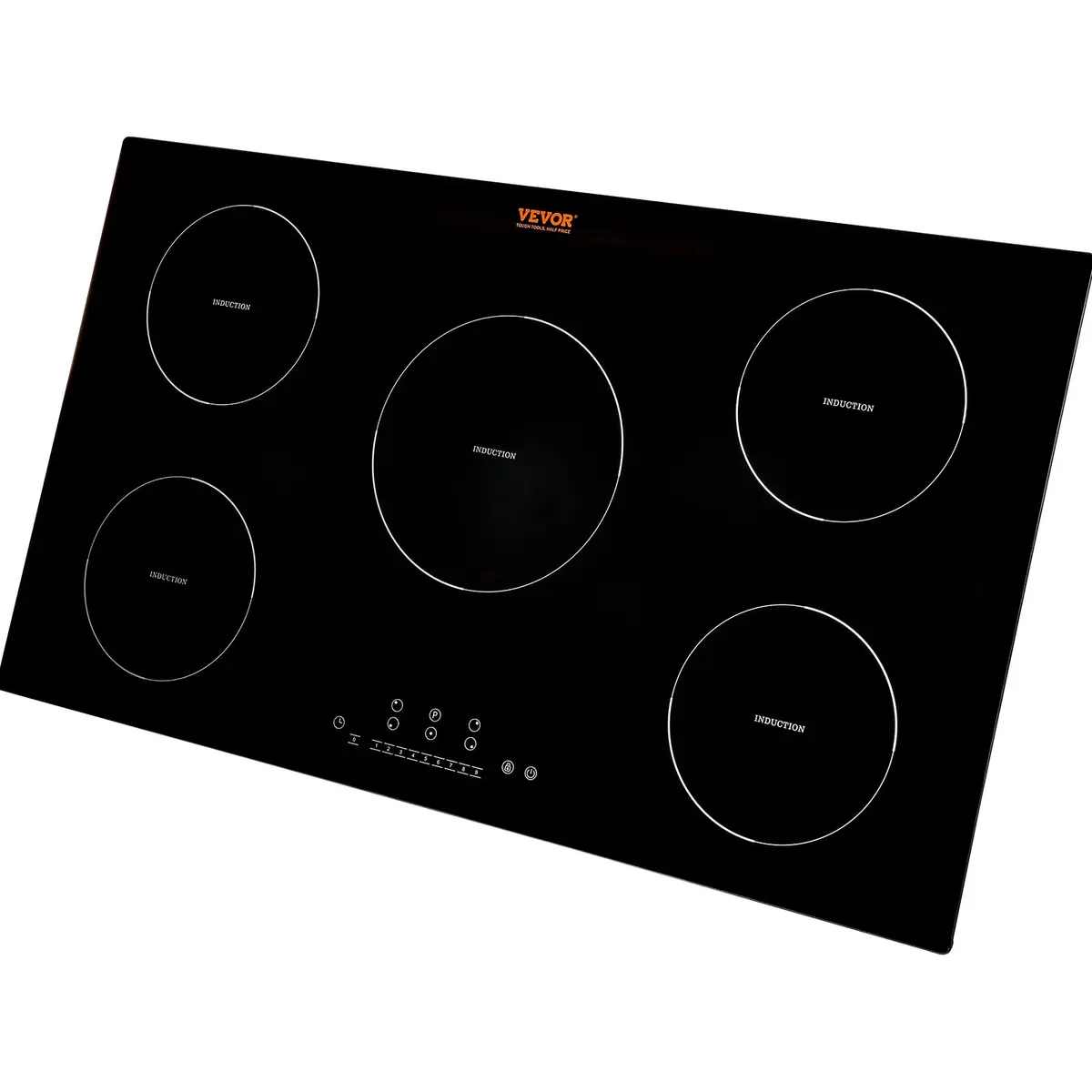 VEVOR 36'' Electric Cooktop 9200W 5 Burners | Vitroceramic Glass & Metal Casing, 220-240V Compatible - view 4