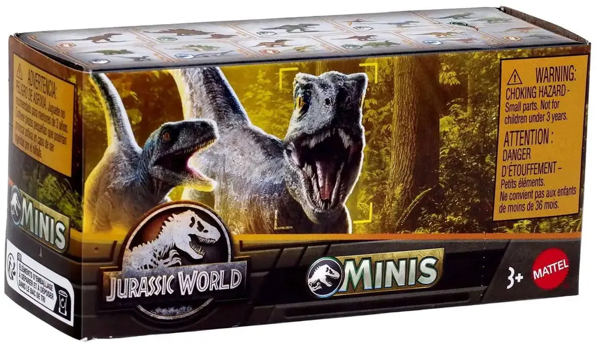Jurassic World Dinosaurs Minis Surprise Pack of Dinos Box | 3 Blind Boxes, 1.125” Scale Mini Figures, Ages 3+ - view 6